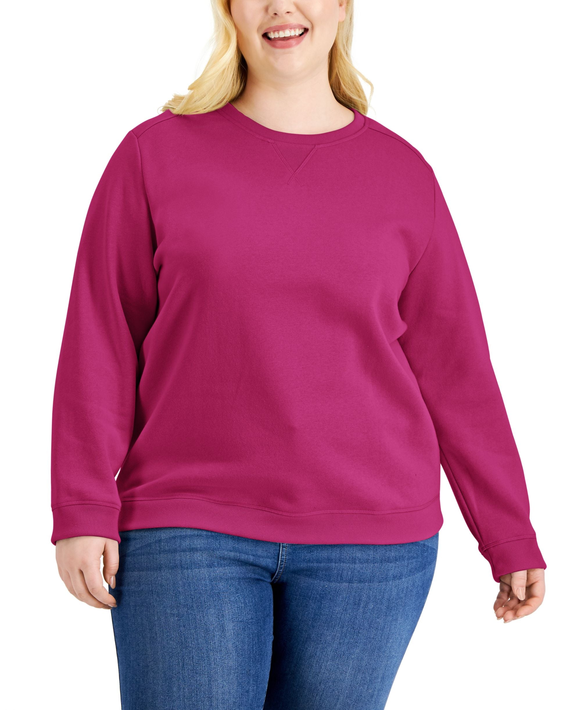 Karen Scott Plus Size Crewneck Sweatshirt