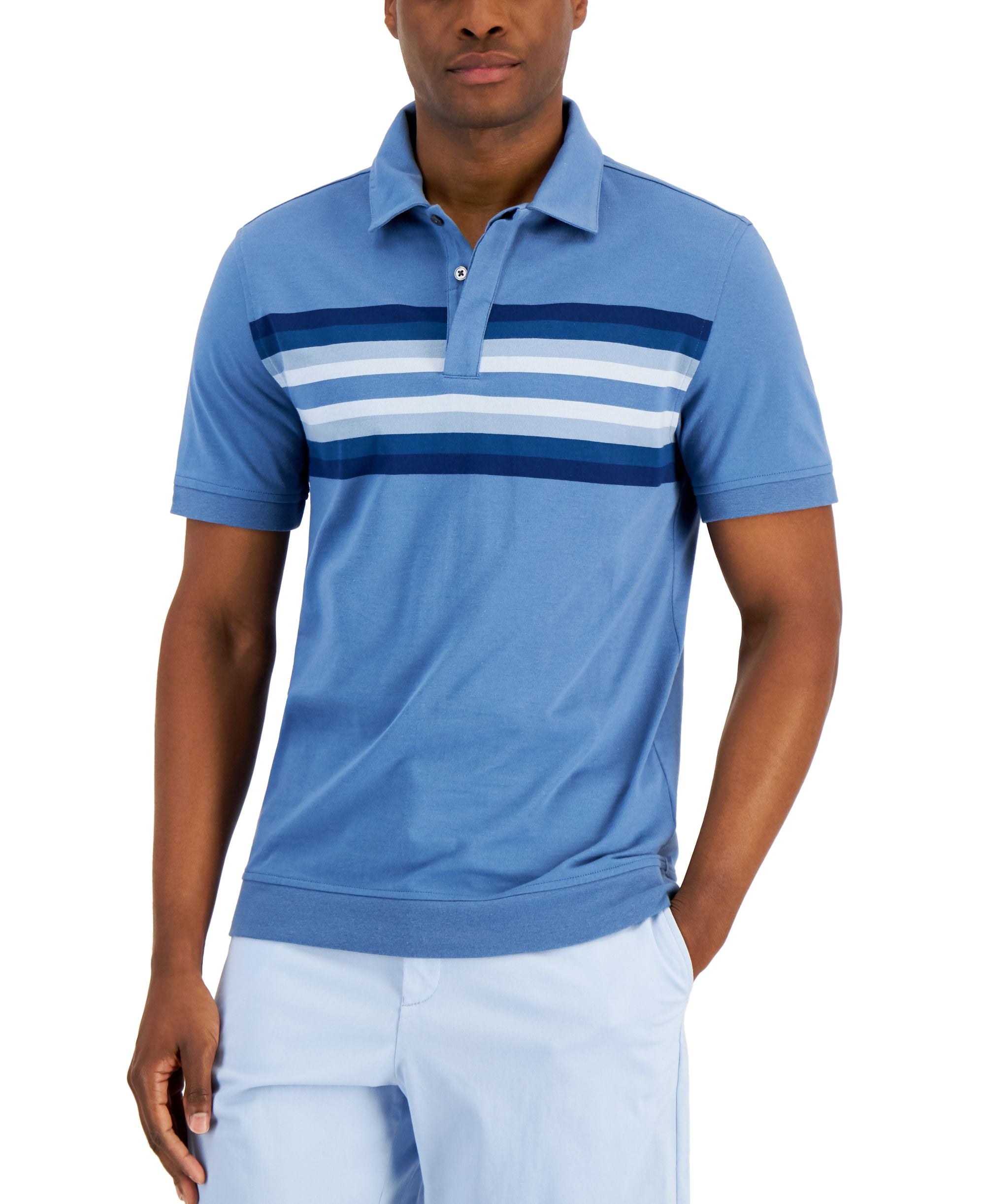 Alfani Mens Stripe Polo