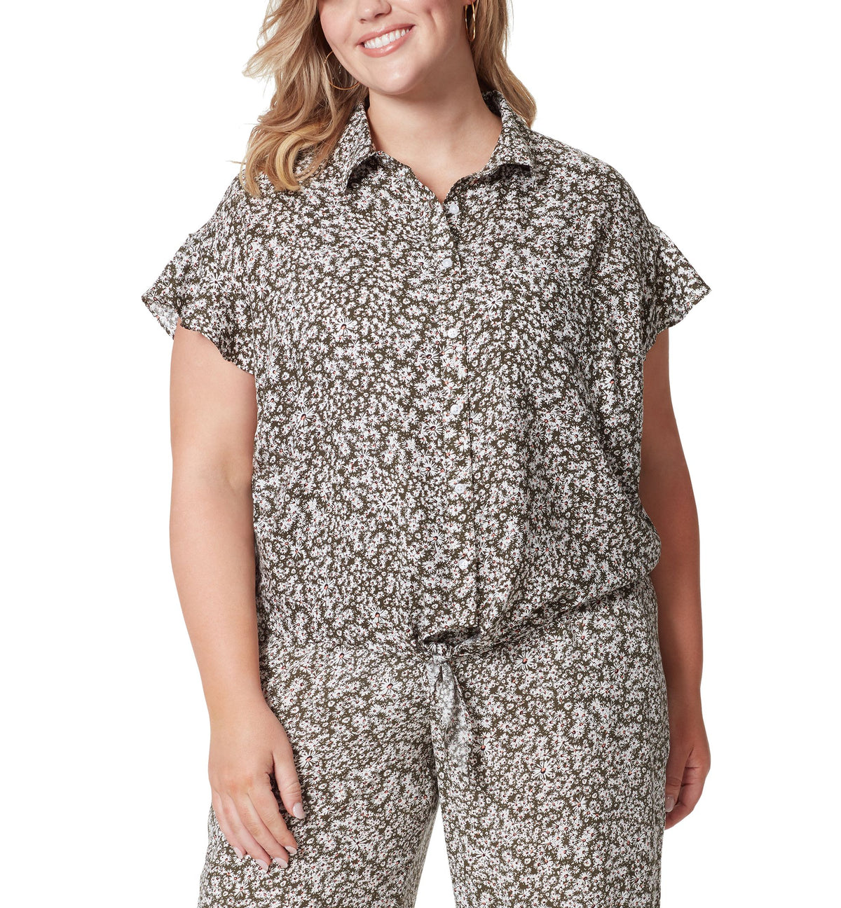 Jessica Simpson Trendy Plus Size Rhea Flutter Sleeve Top