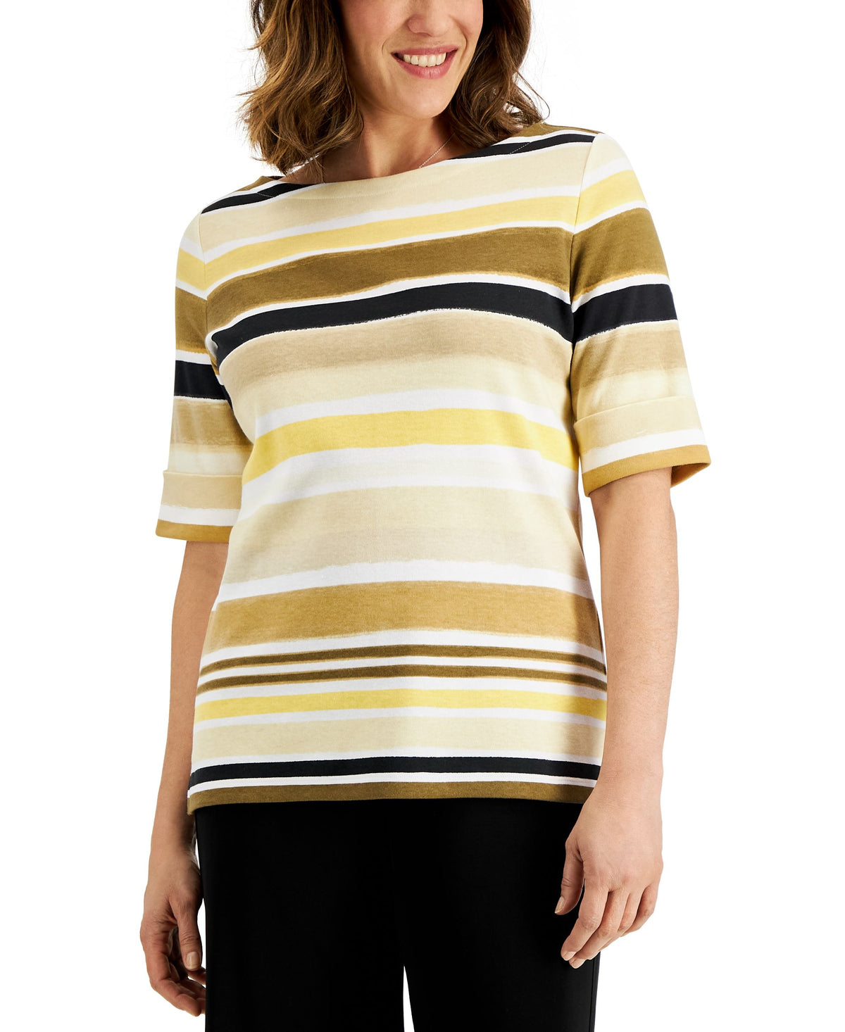 Karen Scott Honolulu Striped Top