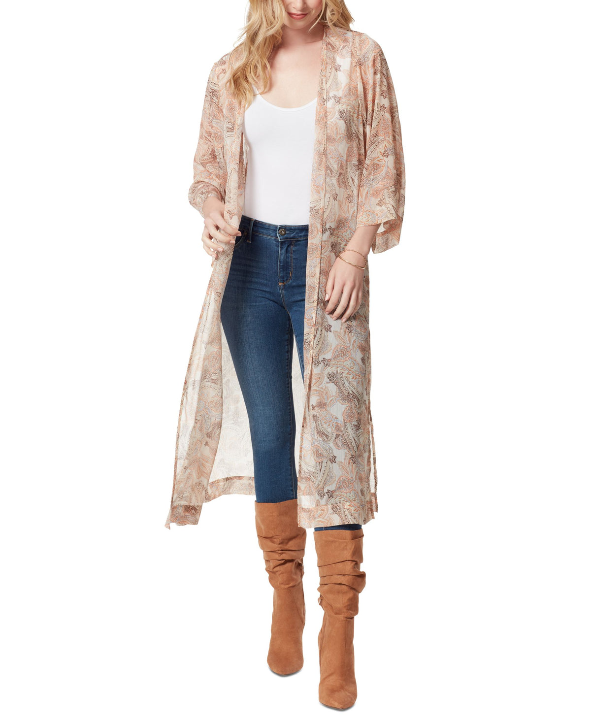 Jessica Simpson Blakely 3/4 Sleeve Duster Jacket