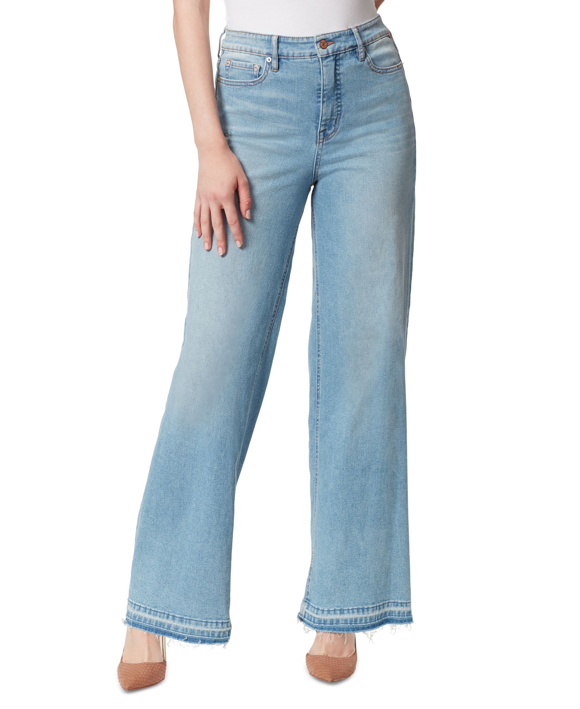 Jessica Simpson Tease High Rise Wide Leg Jeans