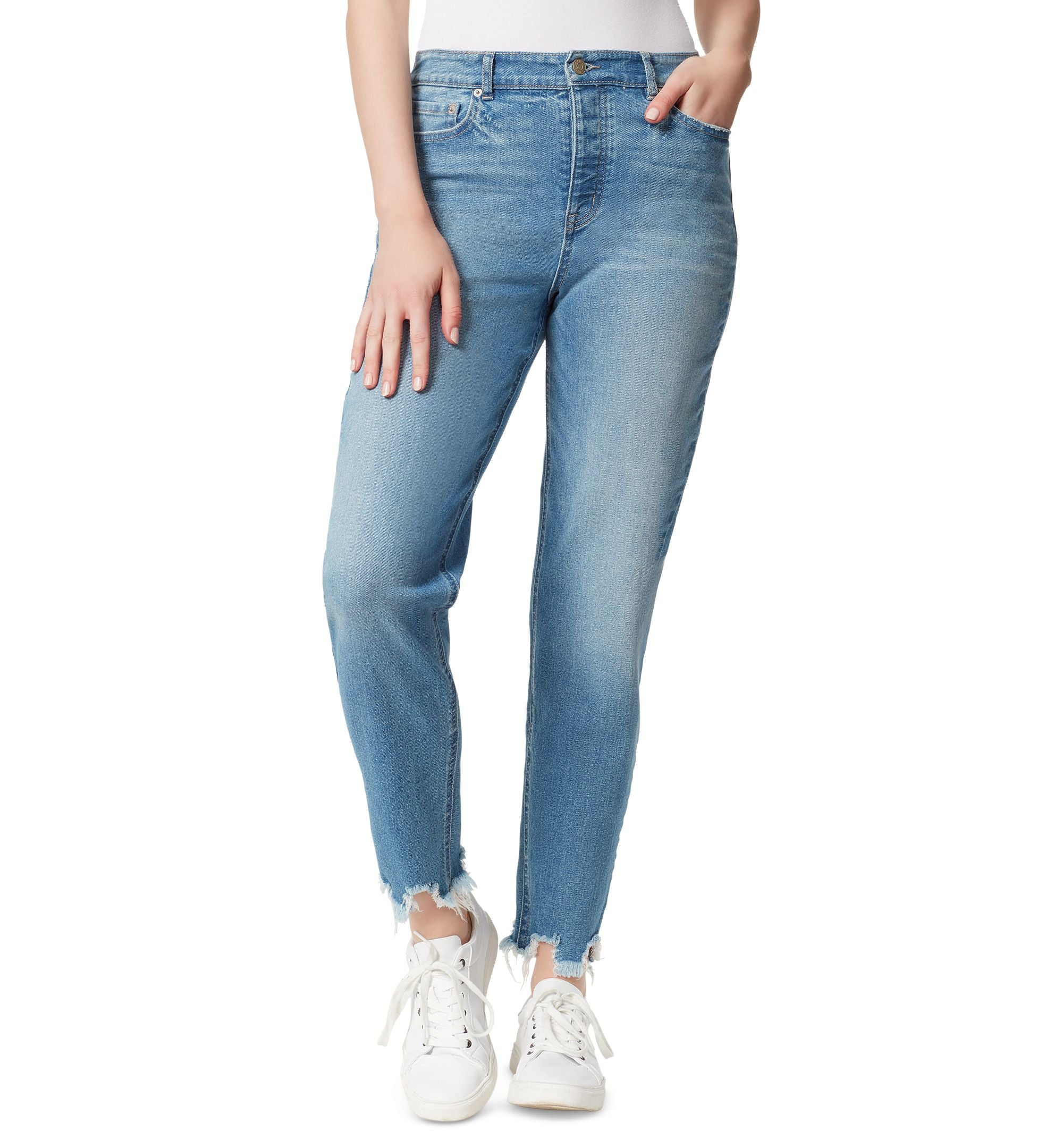 Jessica Simpson Throwback Tapered High Rise Jeans
