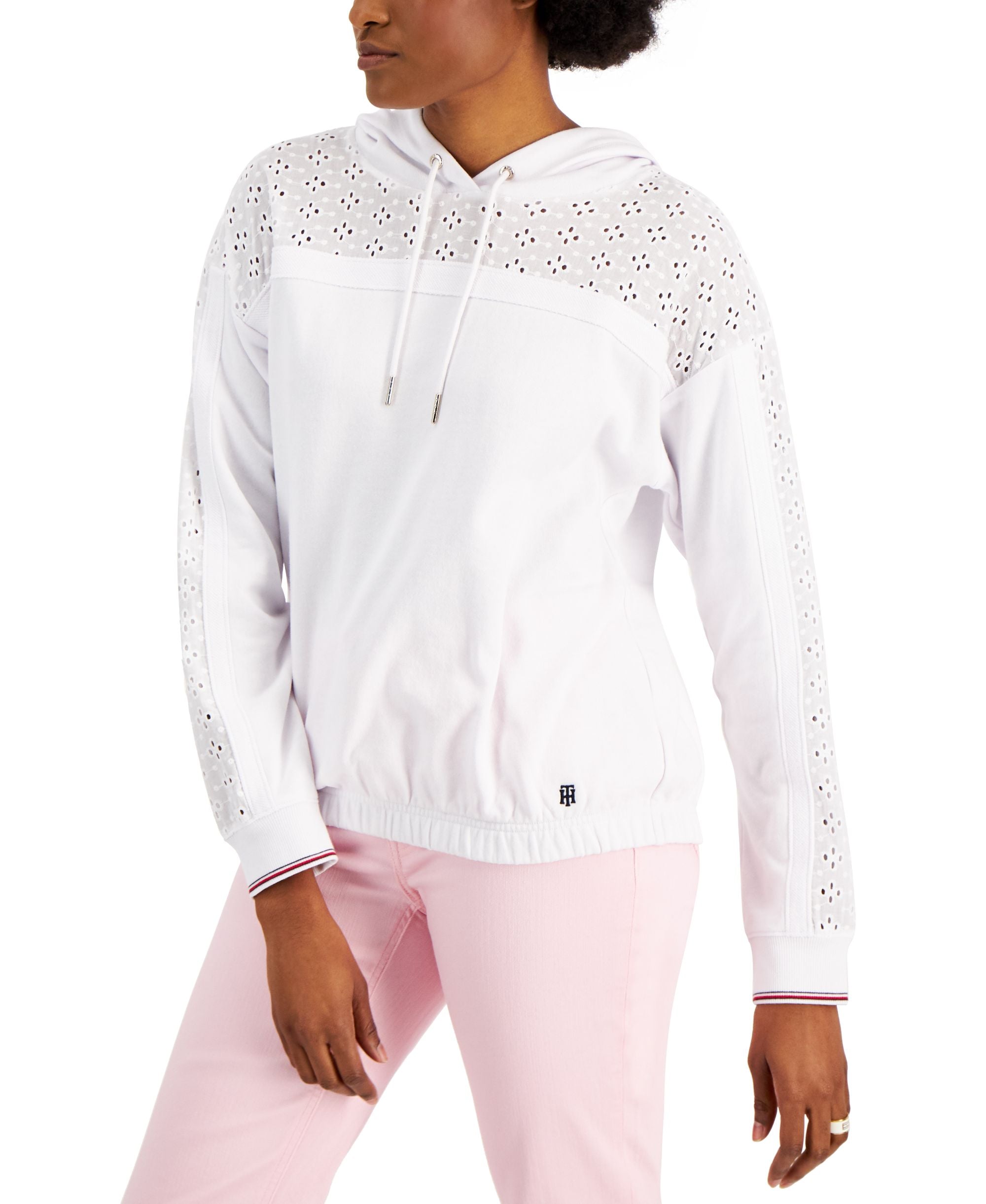 Tommy Hilfiger Eyelet Inset Hoodie