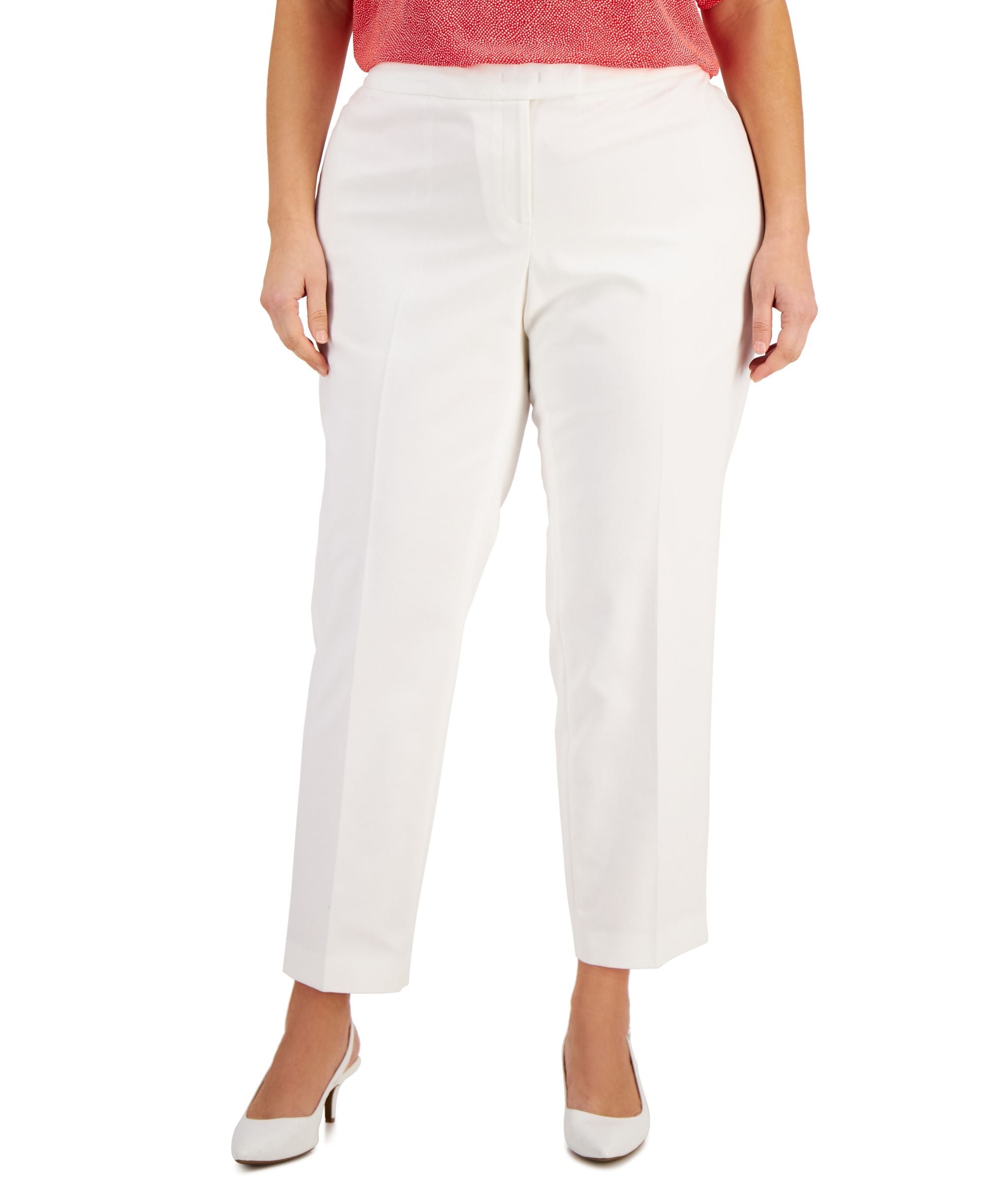 Anne Klein Plus Size Bowie Tab Waist Pants
