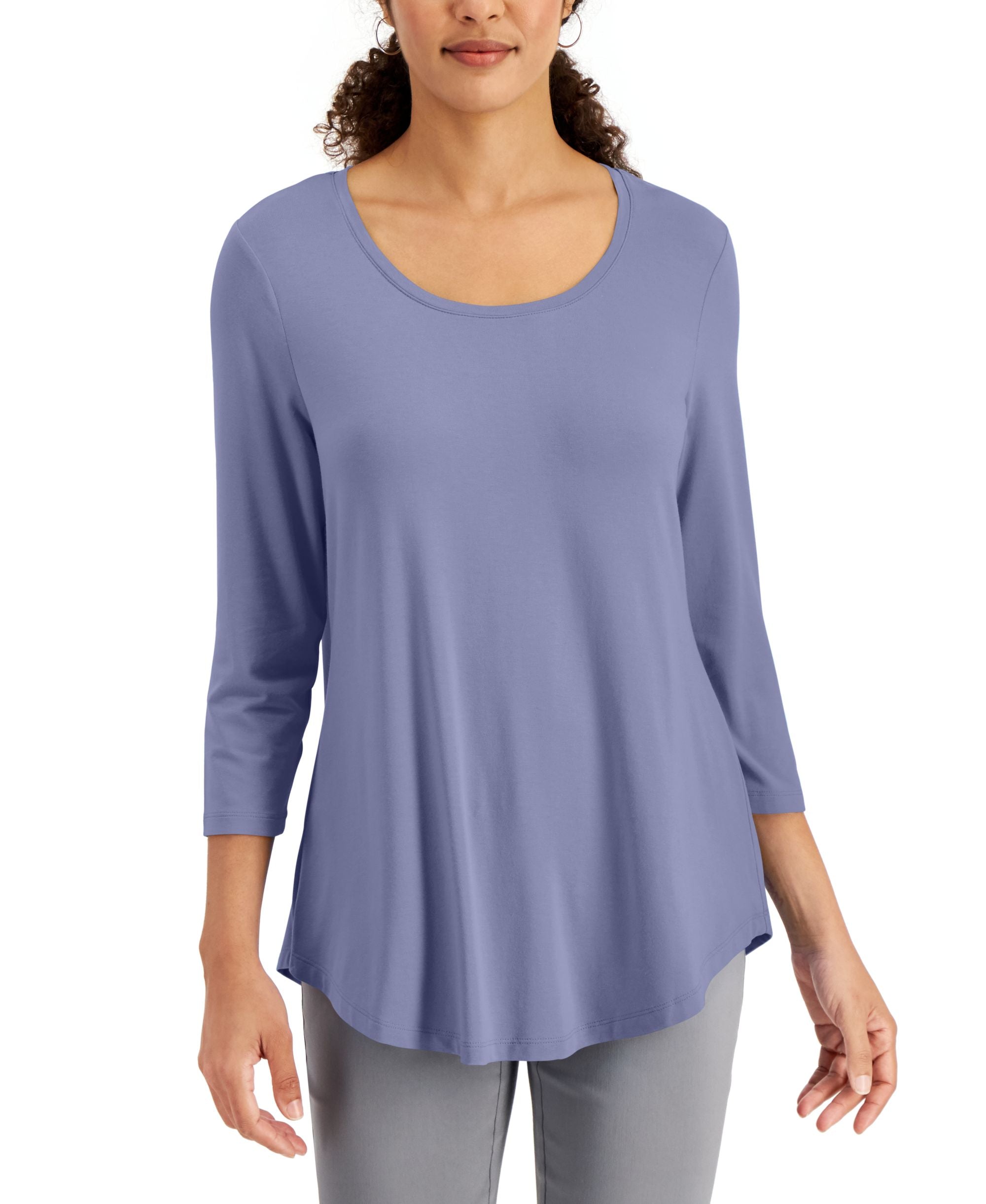 JM Collection Womens 3/4 Sleeve Top