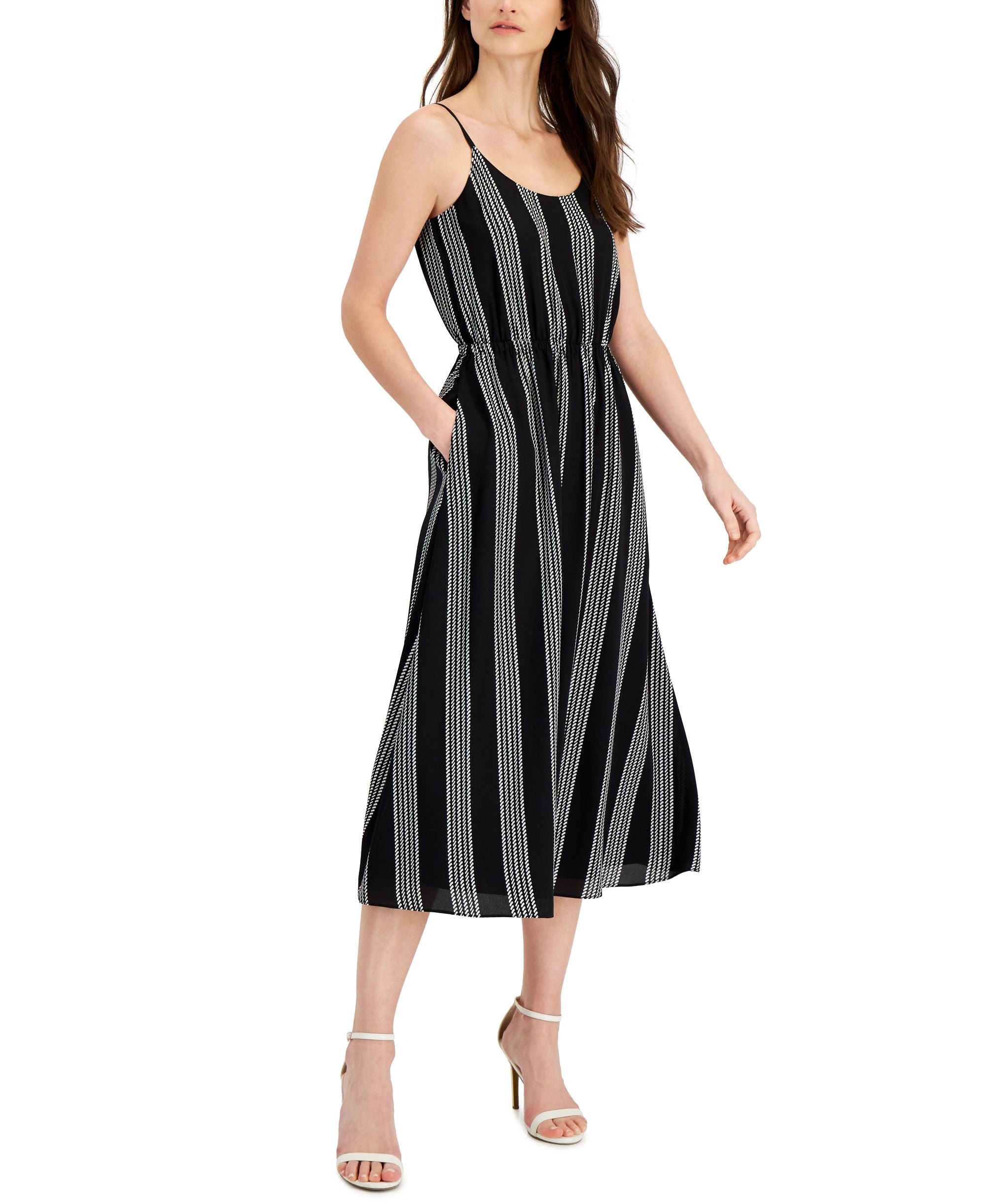 Anne Klein Petite Striped Tank Dress