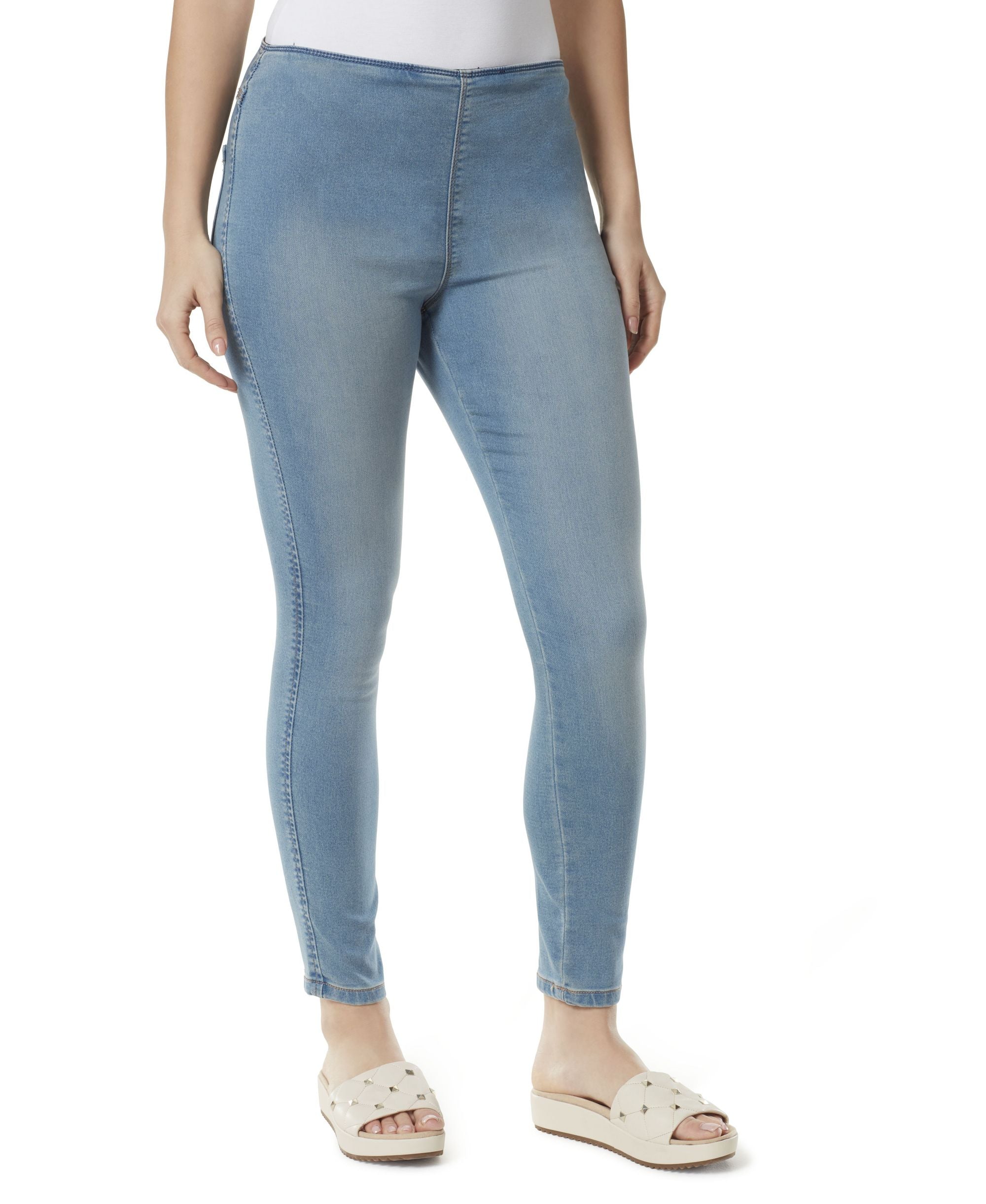 Womens Pull On Denim Leggings