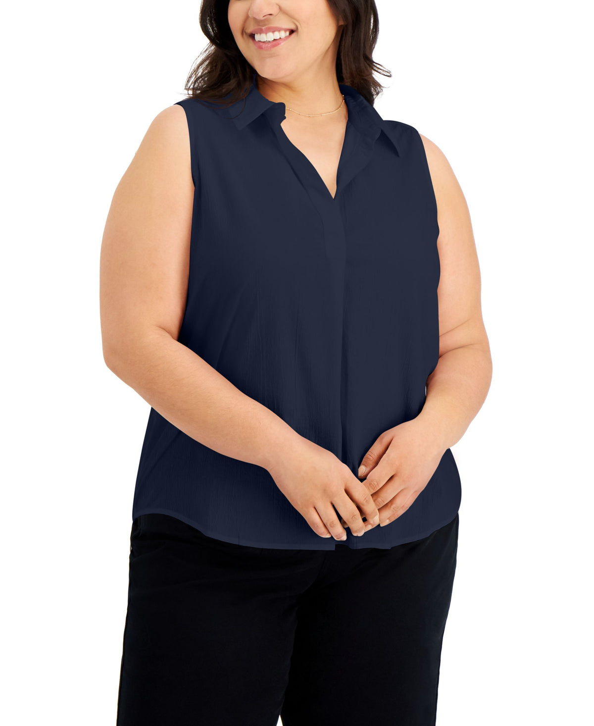 Style & Co Plus Size Woven Sleeveless Top