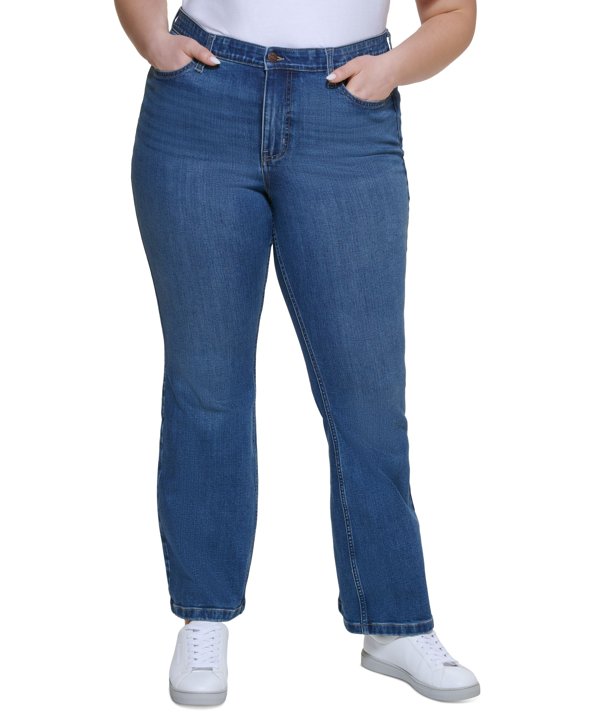 Calvin Klein Jeans Trendy Plus Size High Rise Bootcut Jeans