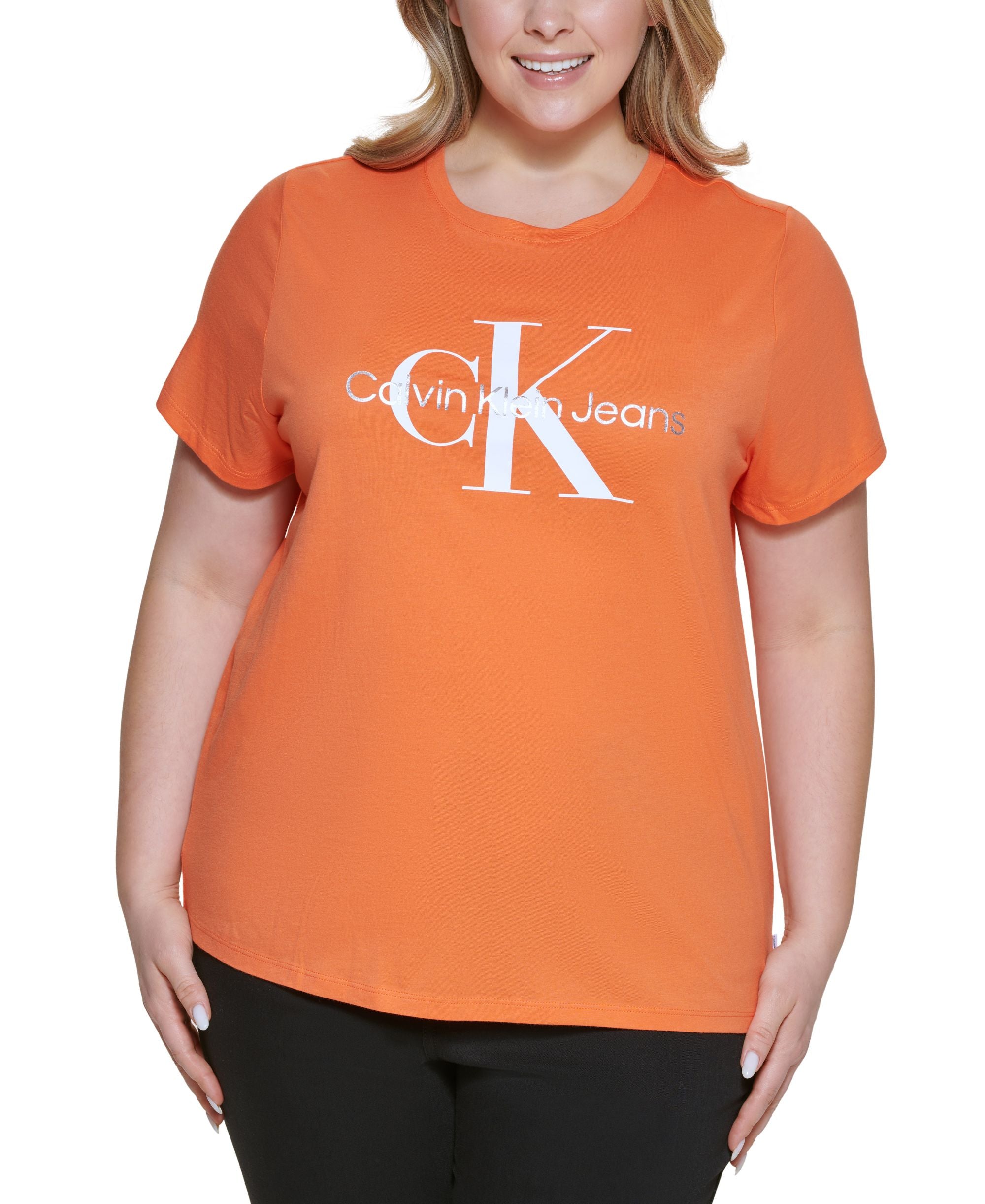 Calvin Klein Jeans Trendy Plus Size Foil Logo Graphic T-Shirt