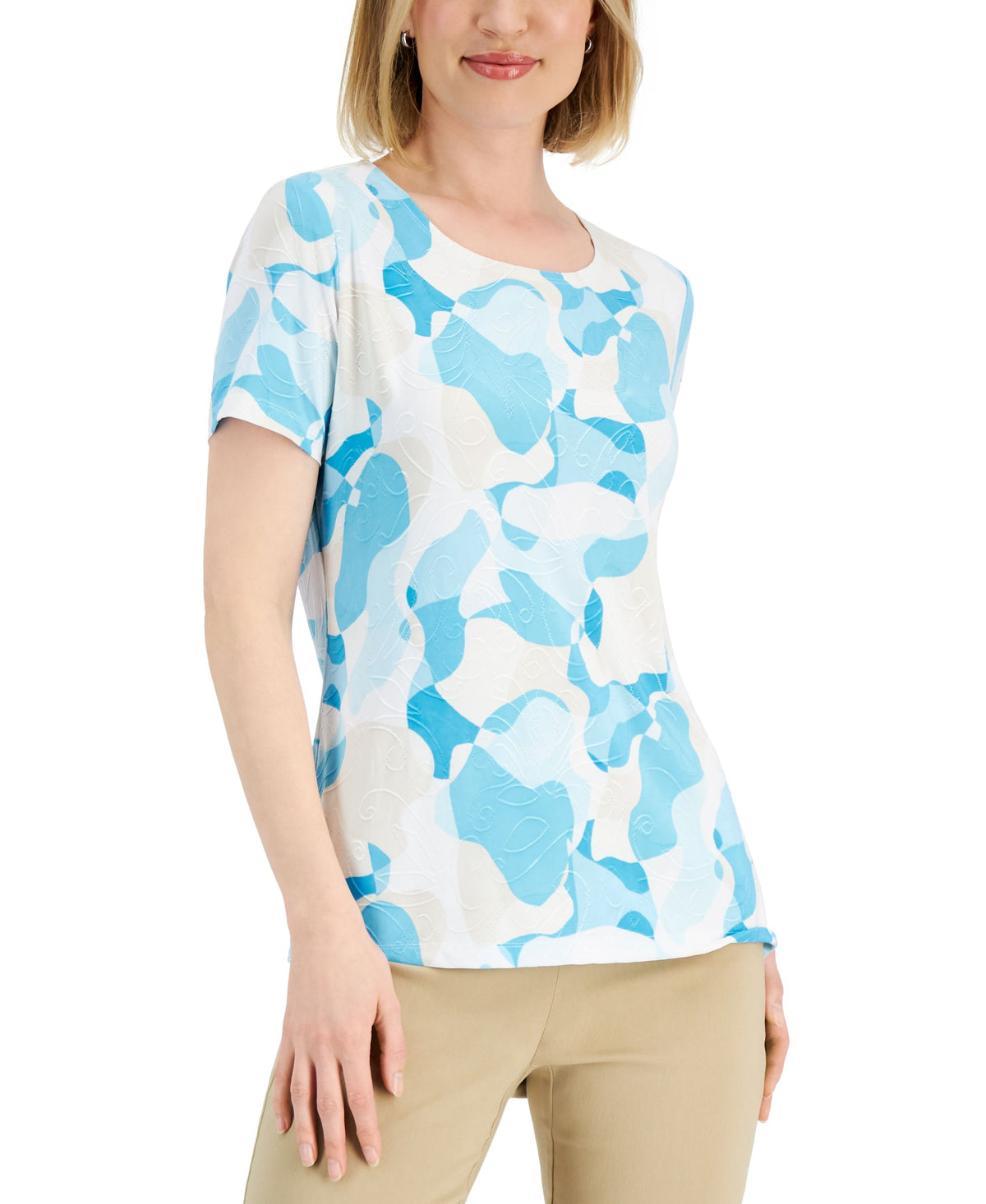 JM Collection Petite Print Top