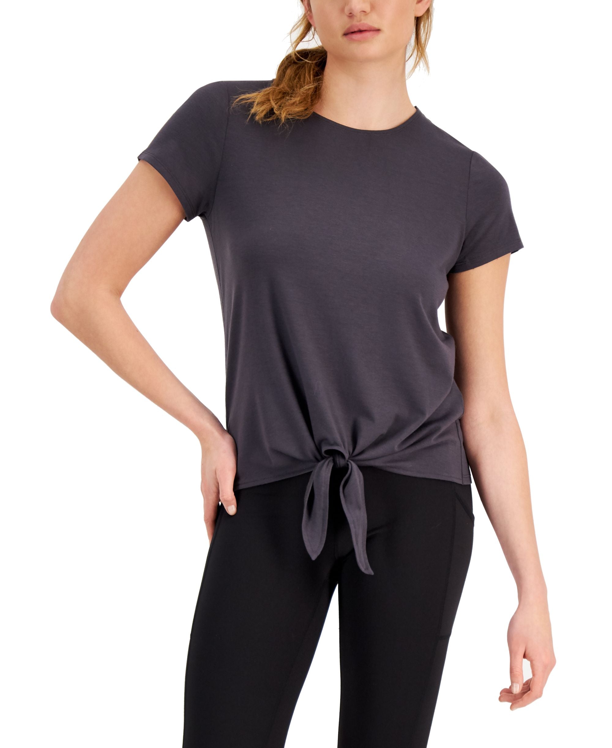 ID Ideology Womens Knot Front T-Shirt