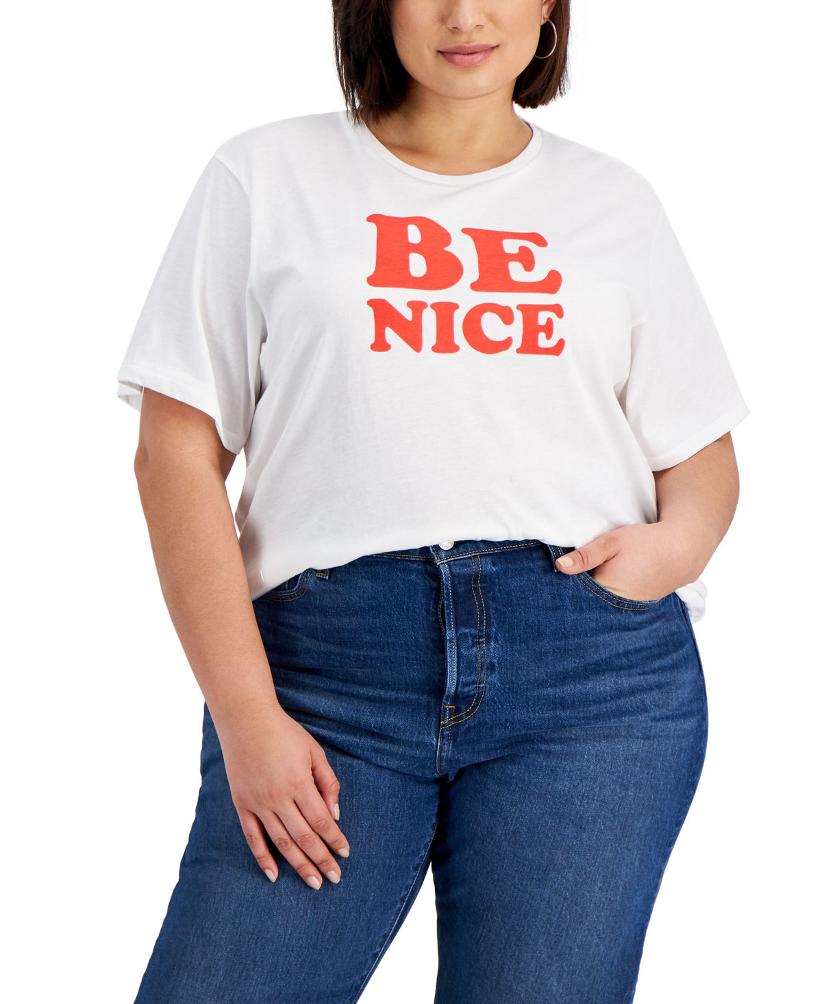 Trendy Plus Size Be Nice Graphic T-Shirt