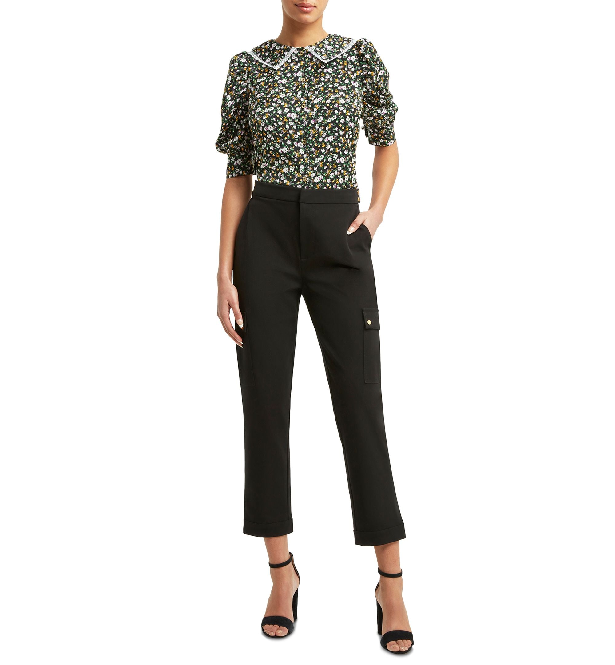 H Halston Power Stretch Twill Cargo Pants