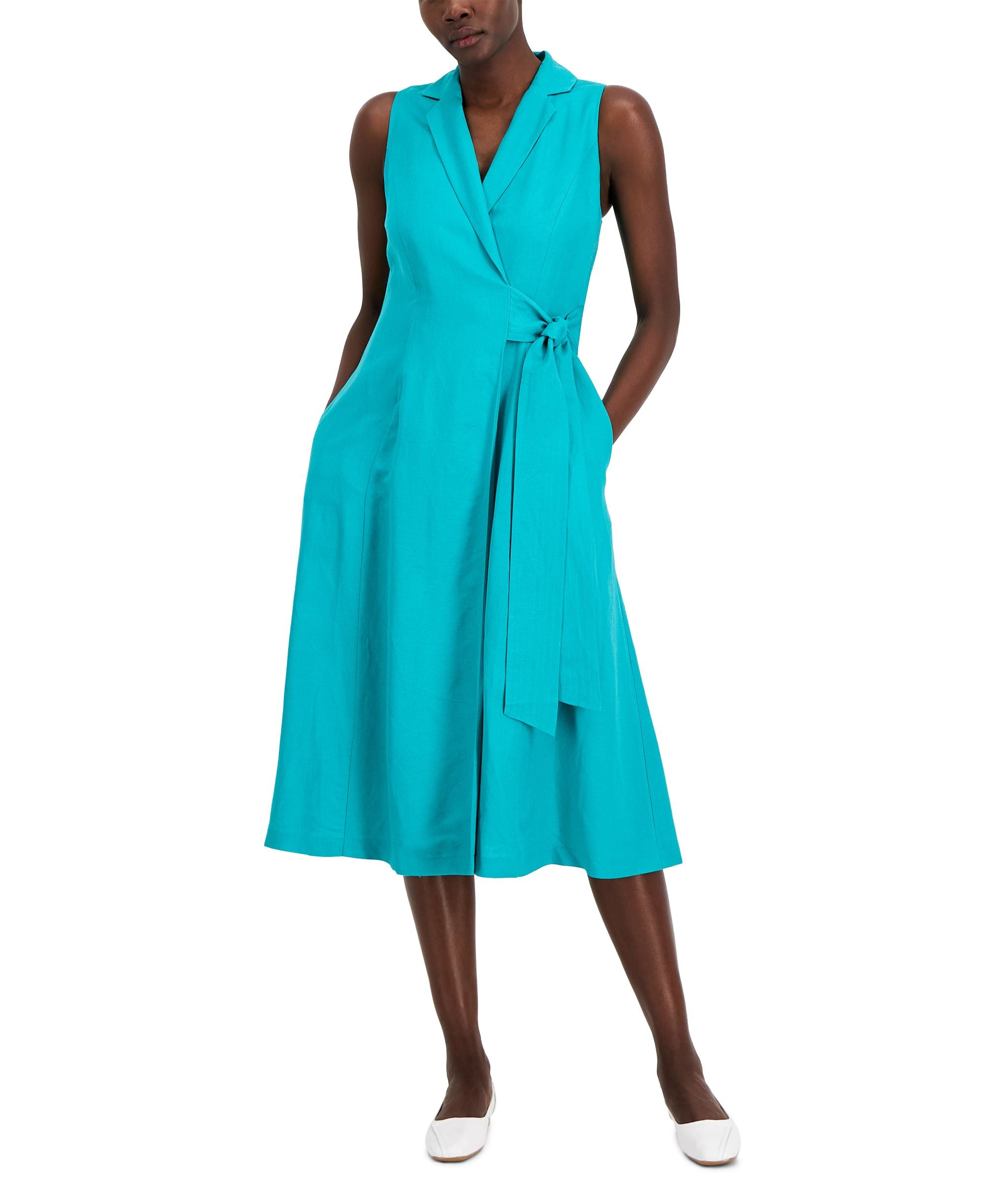 Alfani Womens Wrap Midi Dress