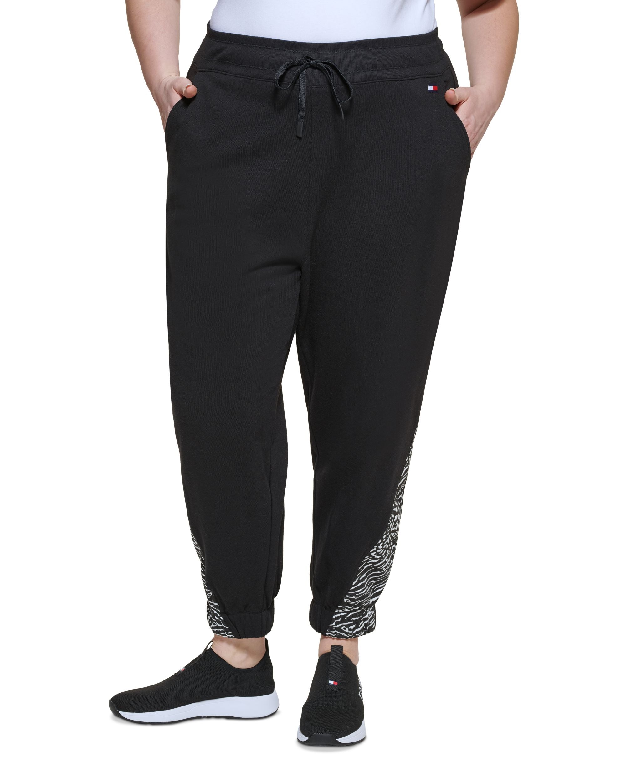 Tommy Hilfiger Sport Plus Size Animal Print Inset Sweatpants
