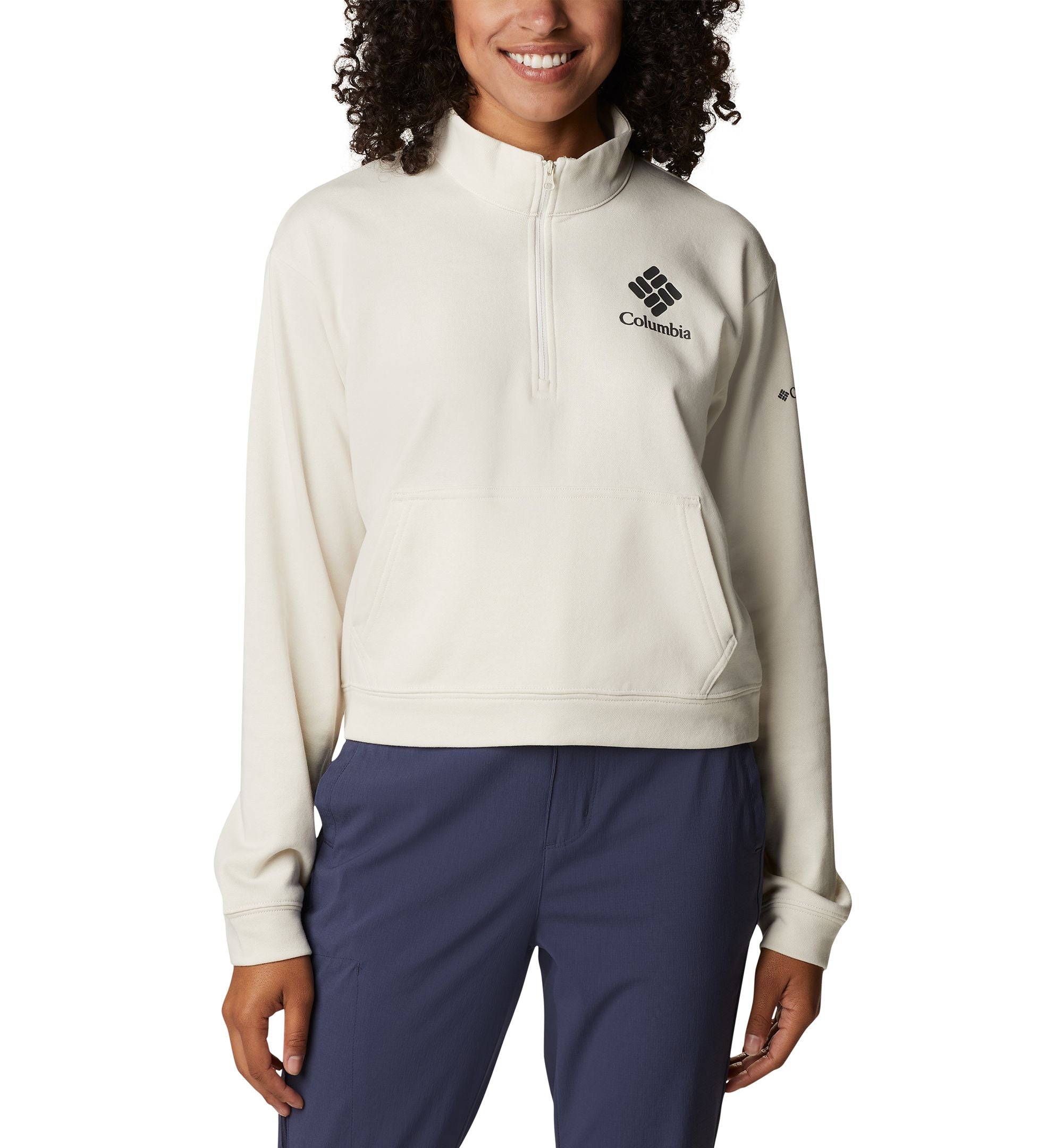 Columbia Womens Trek French Terry Half Zip Top