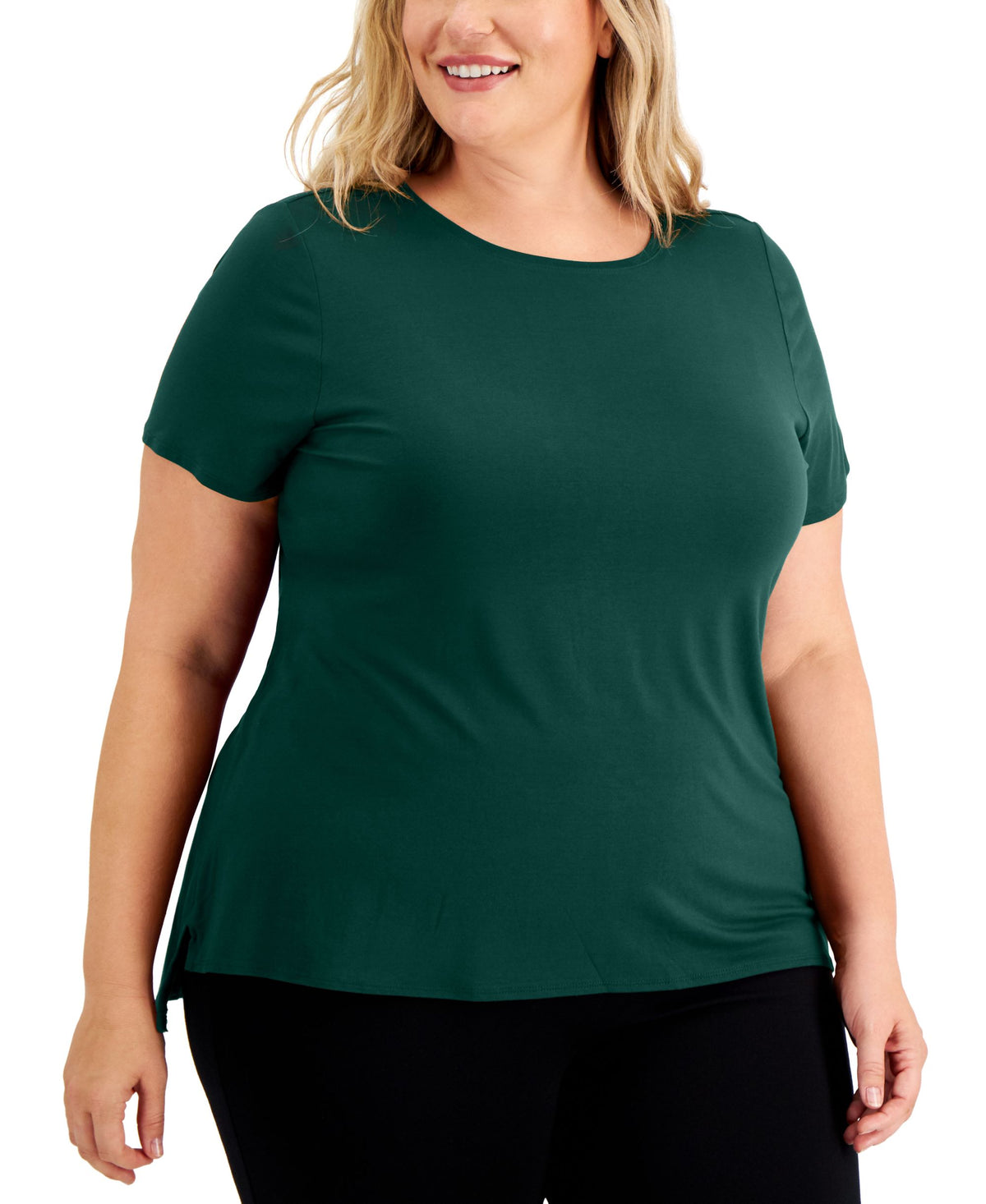 Alfani Plus Size Solid T-Shirt