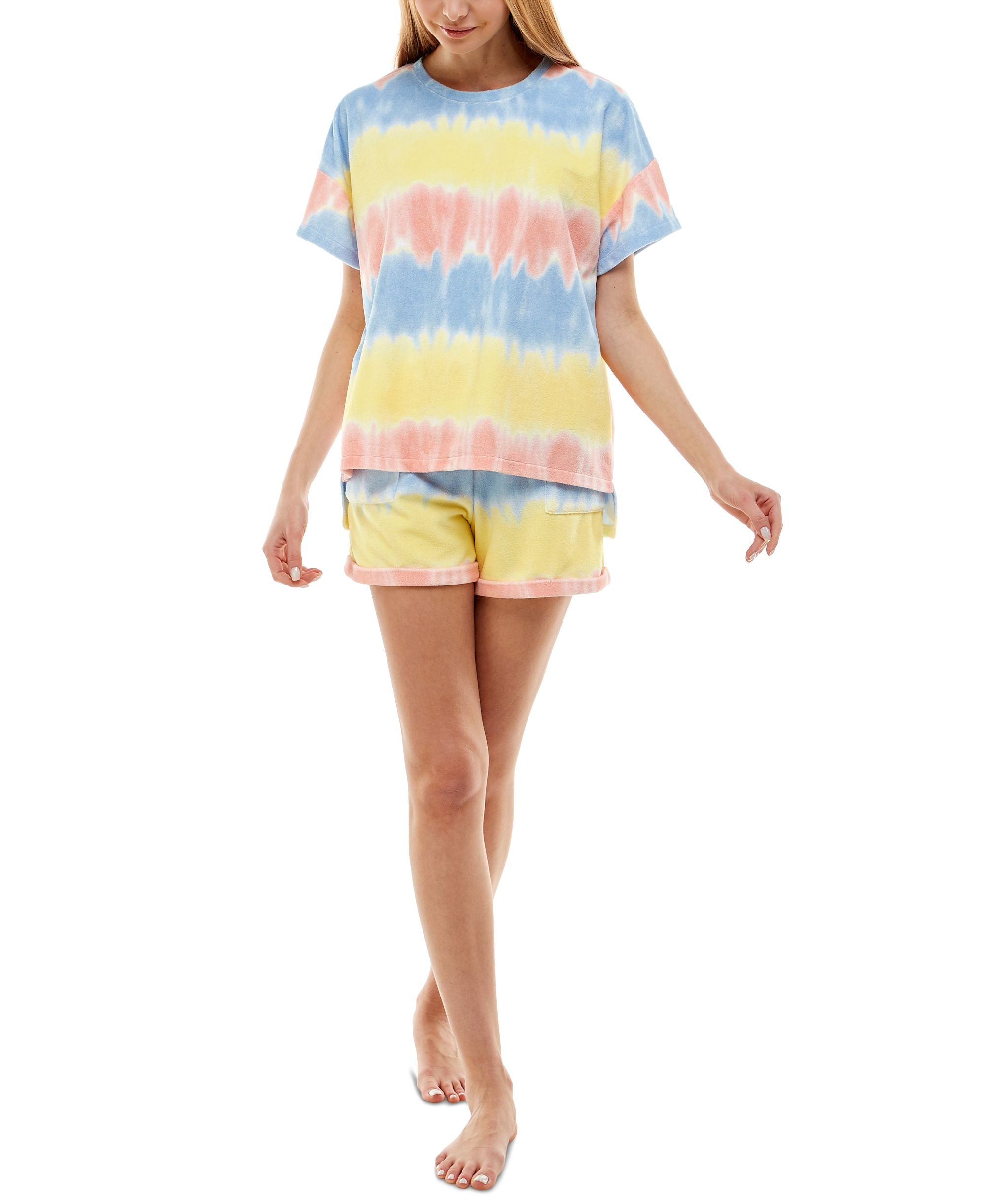 Roudelain Soft Terry Cloth T-Shirt Shorts Set