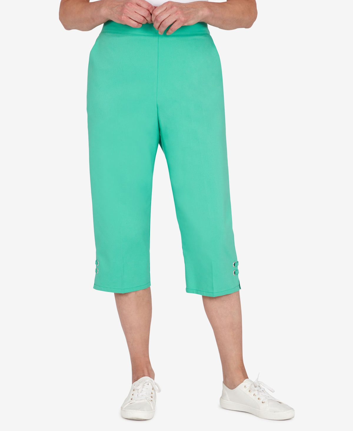 Plus Size Newport Grommet Capri Pants