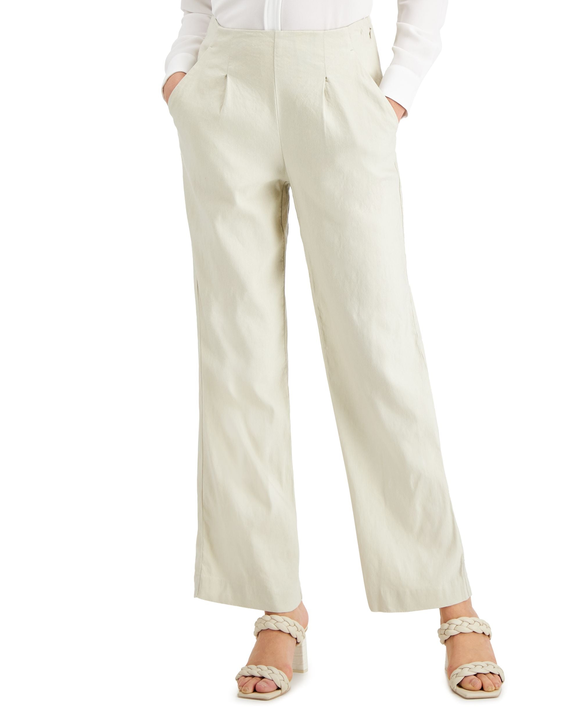 Alfani High Waist Linen Pants