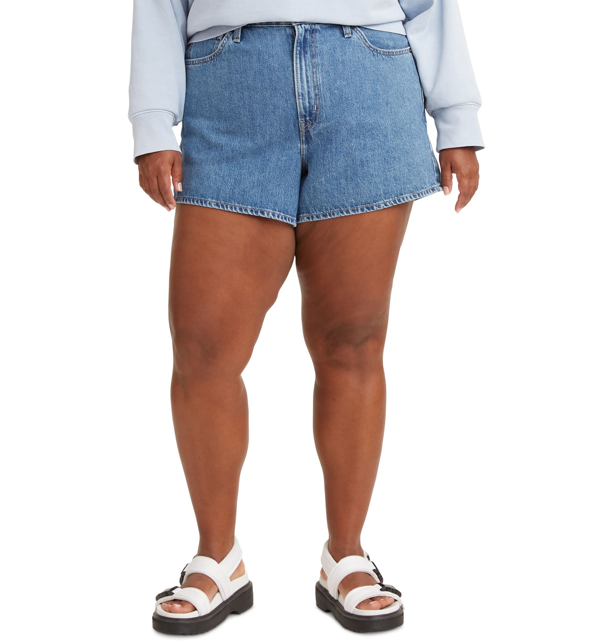 Levis Trendy Plus Size High Rise Denim Shorts