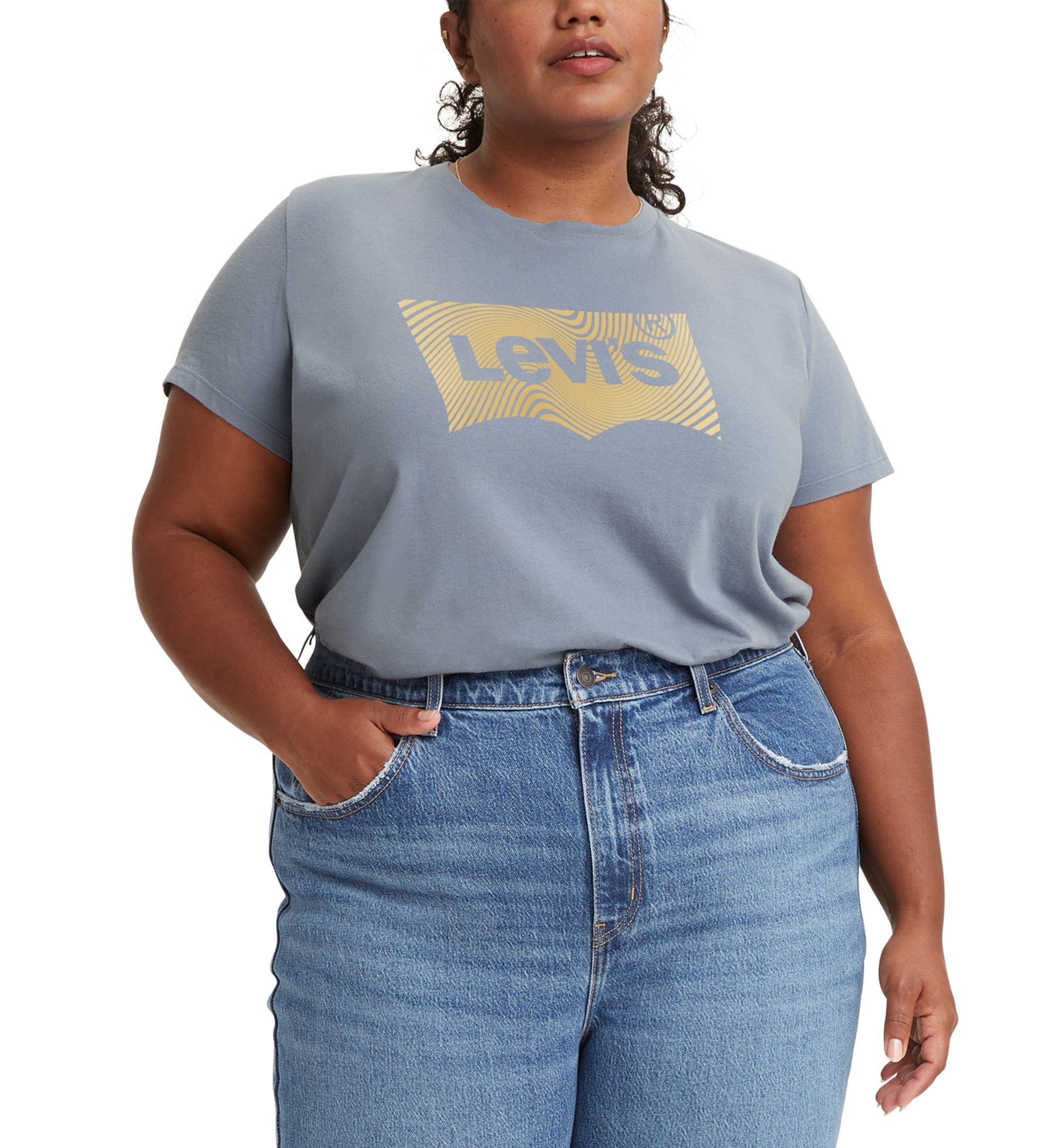 Levis Trendy Plus Size Batwing Perfect Graphic Logo T-Shirt
