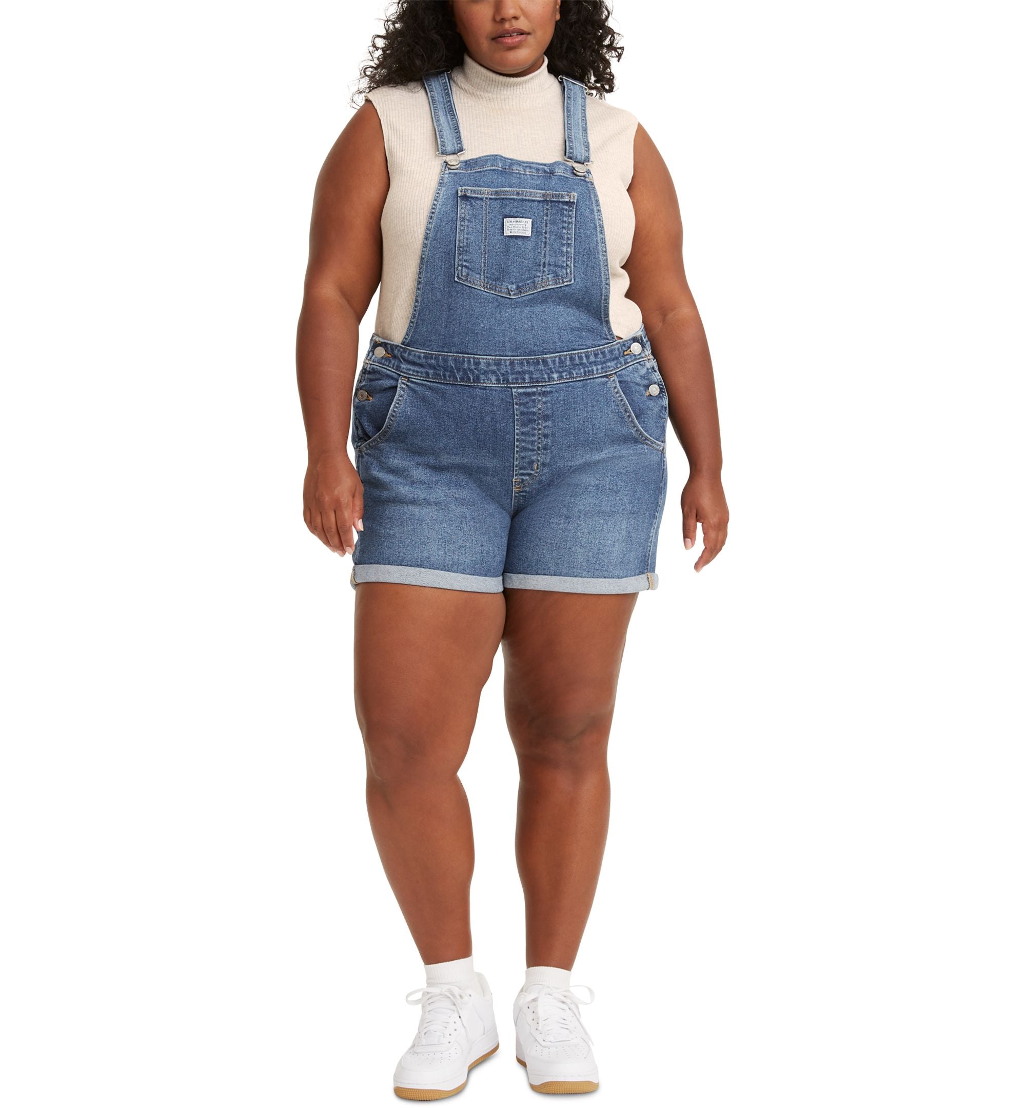 Levis Trendy Plus Size Denim Shortalls