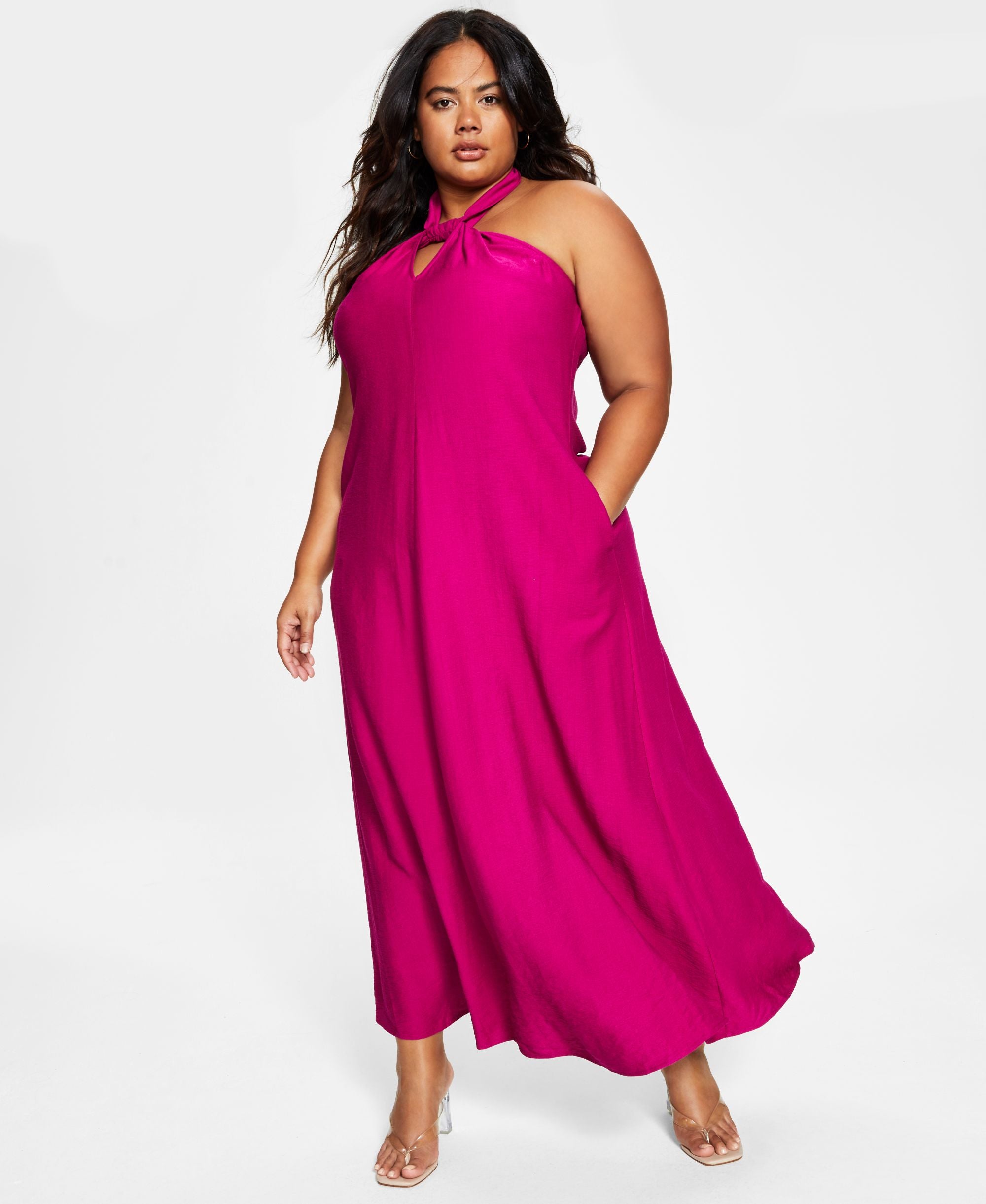 Plus Size Halter Maxi Dress