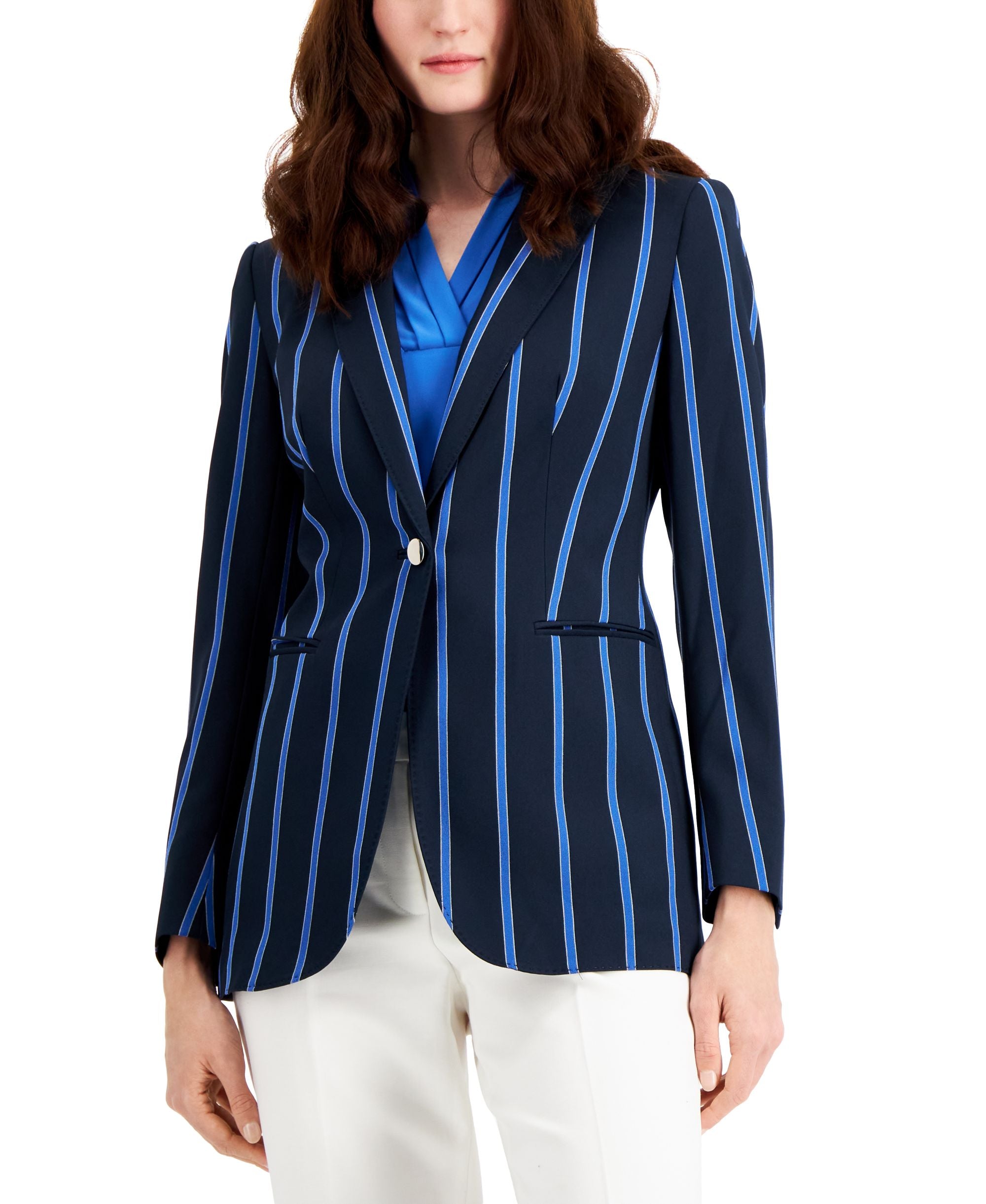 Anne Klein Petite Striped Blazer