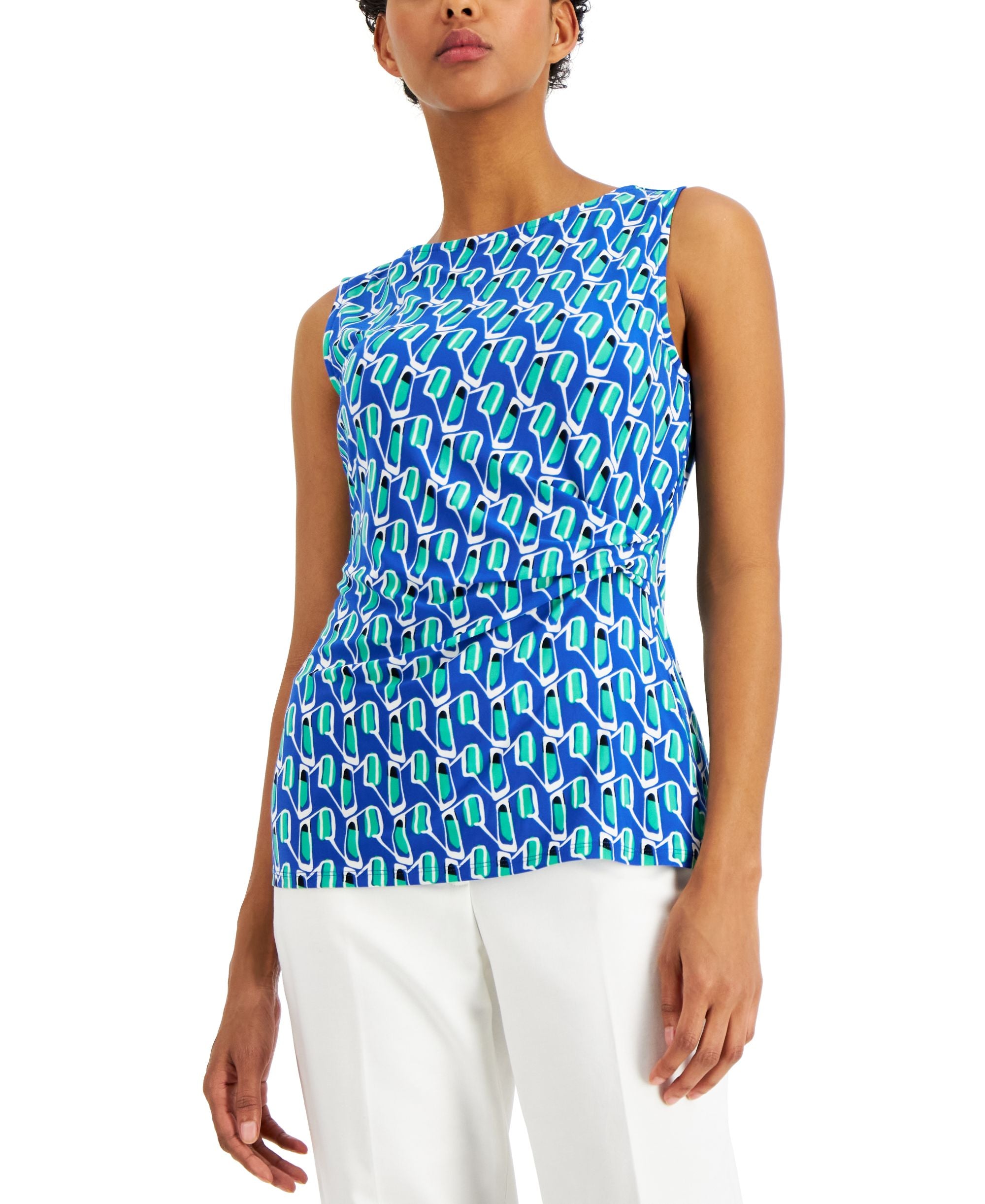 Anne Klein Petite Jenna Pleated Top