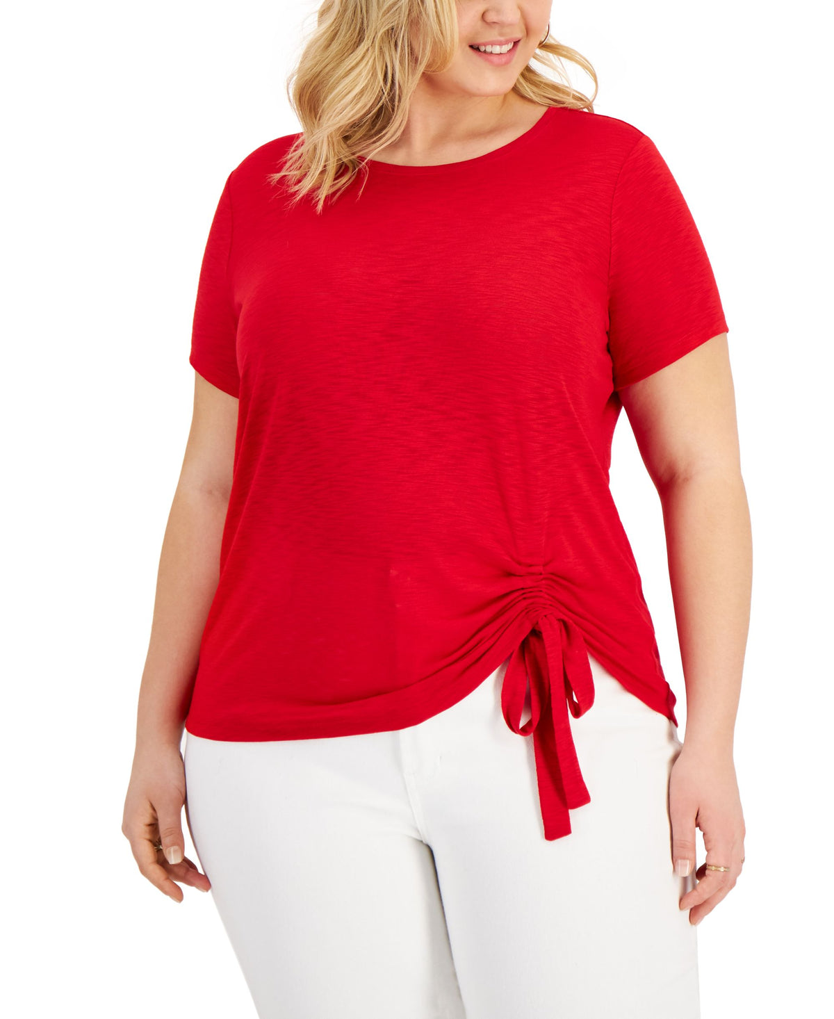 INC International Concepts Plus Size Ruched Top