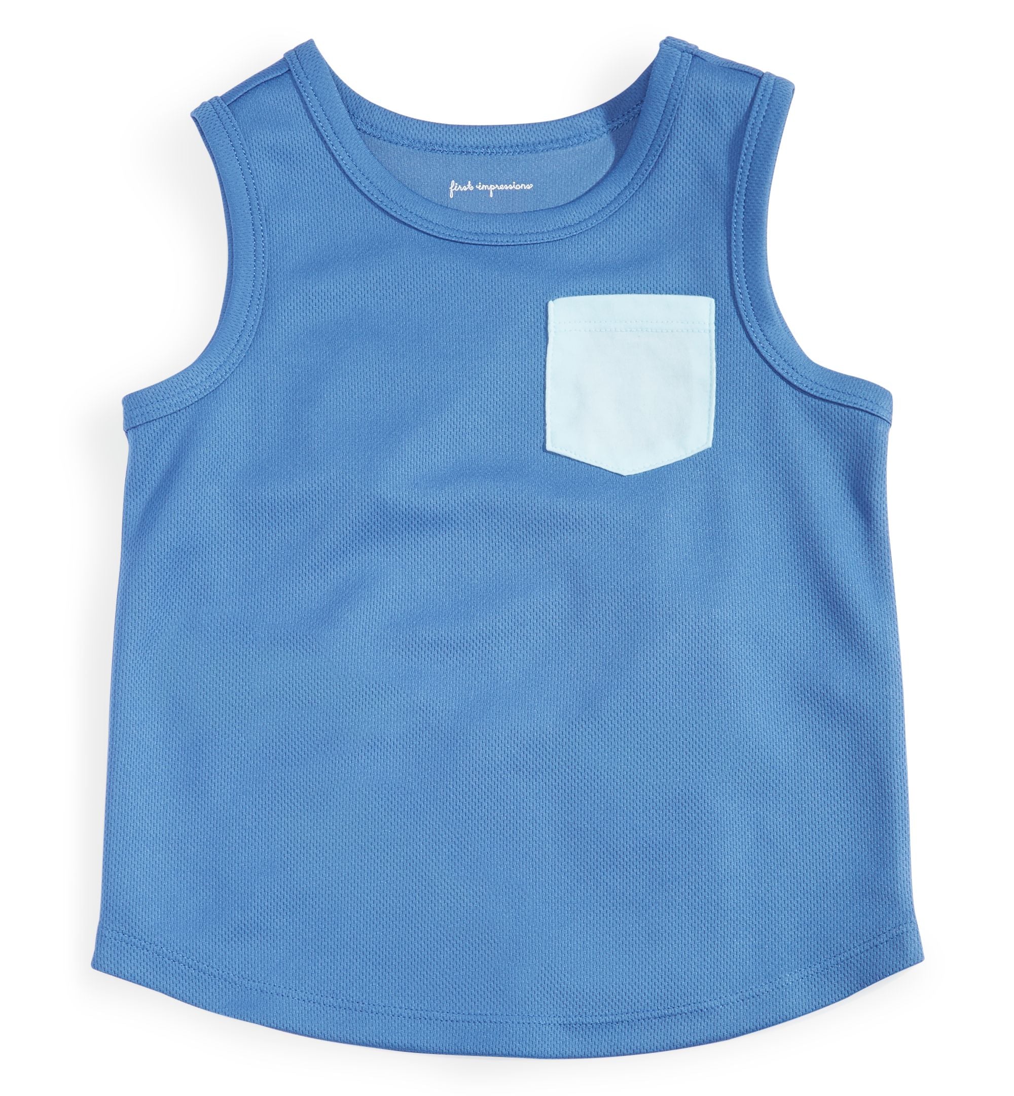First Impressions Toddler Boys Colorblocked Faux Pocket Mesh Tank