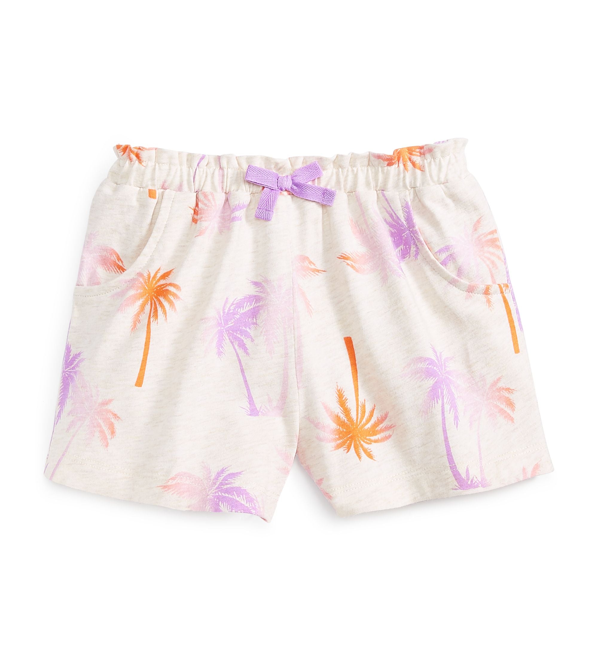 First Impressions Baby Girl Tie Dyed Palm Tree Shorts