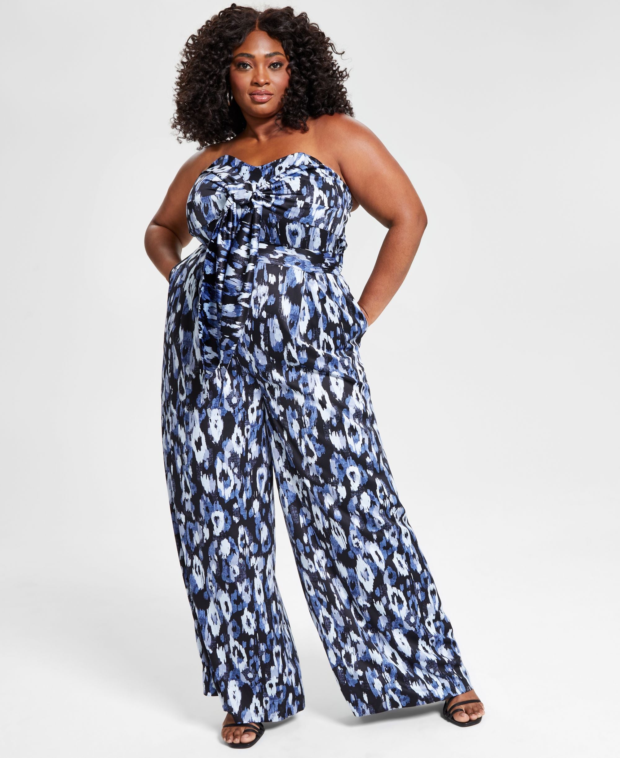 Nina Parker Trendy Plus Size Strapless Jumpsuit