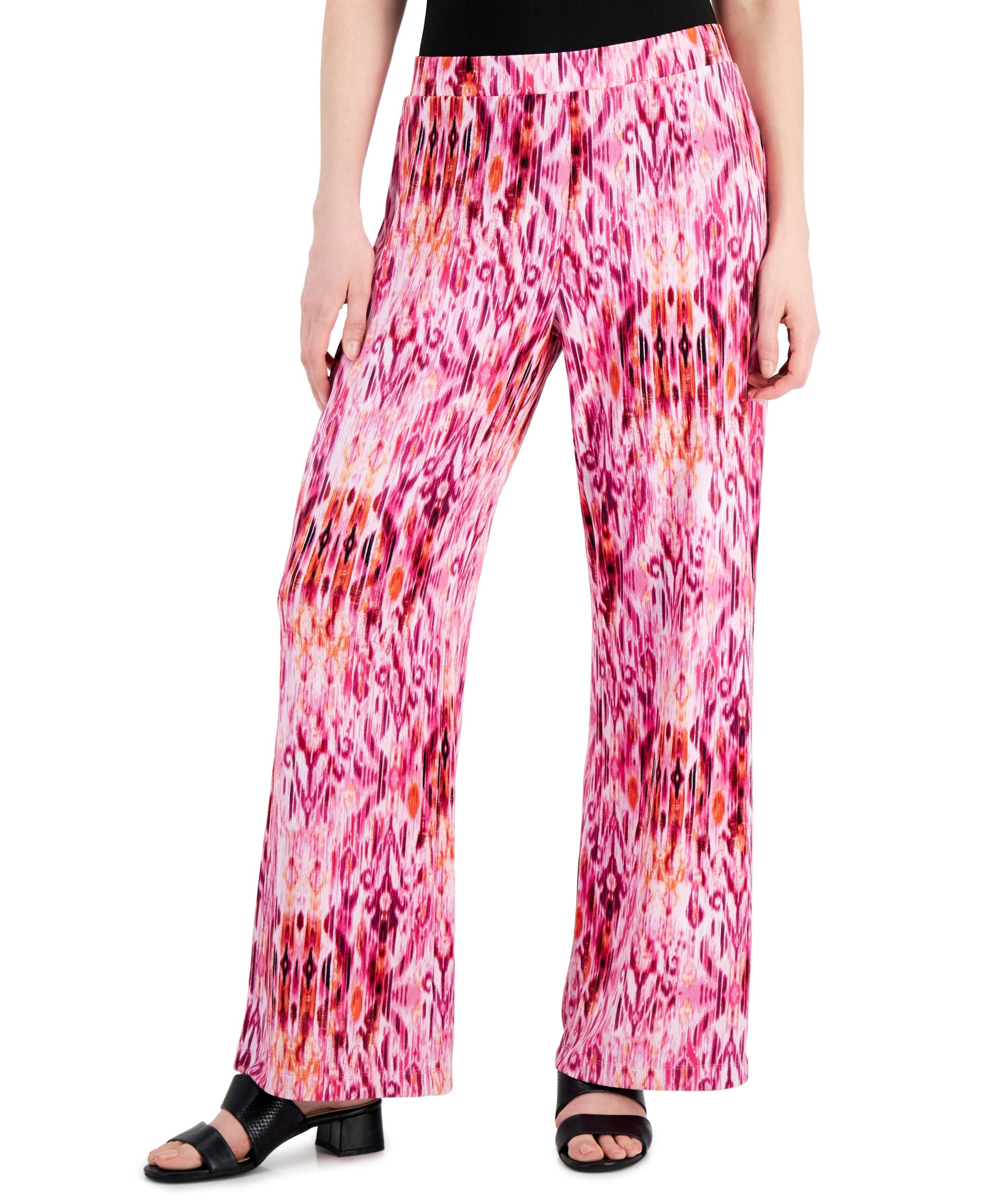 JM Collection Womens Ikat Dreams Printed Pull On Pants