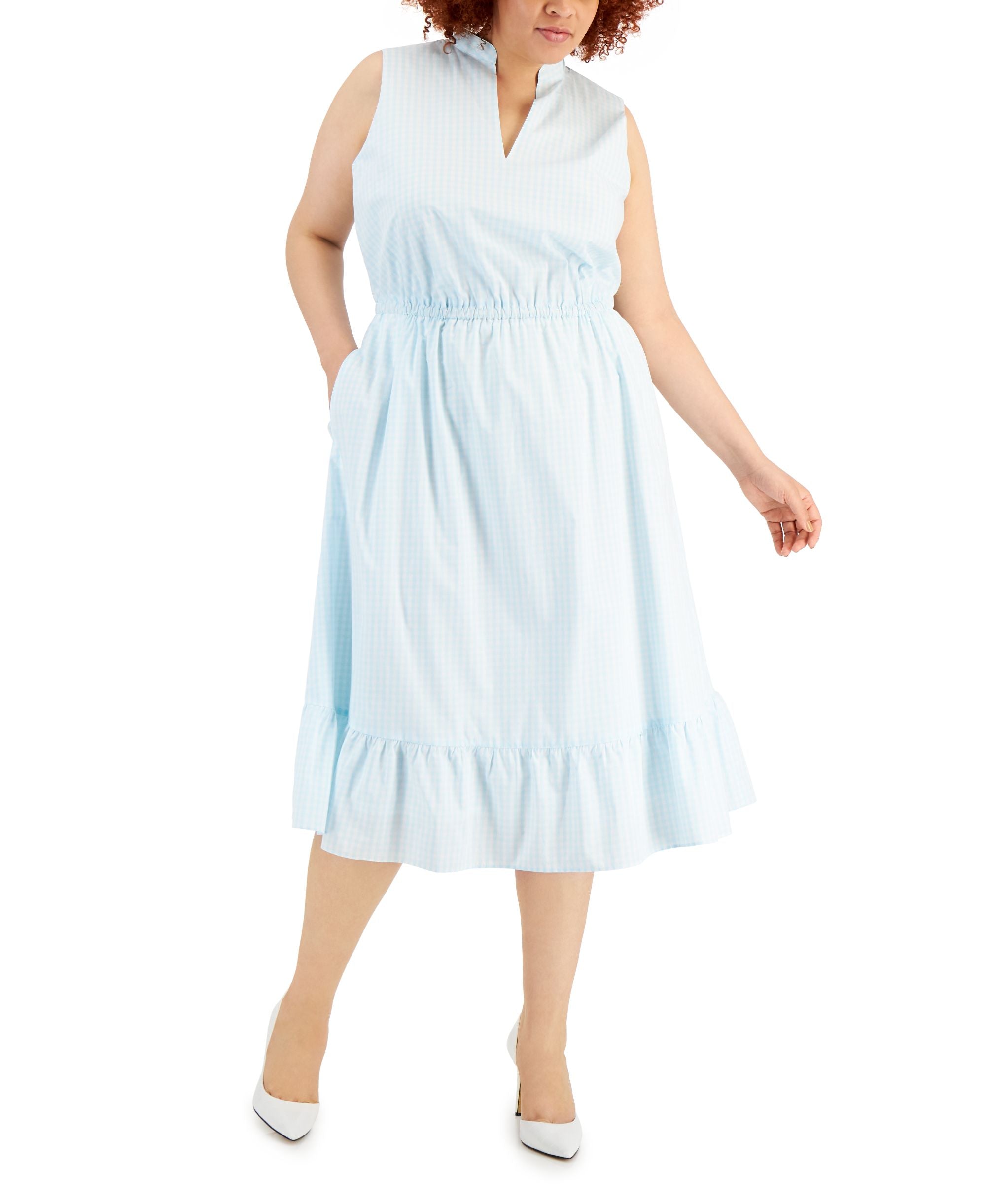 Anne Klein Plus Size Gingham Dress