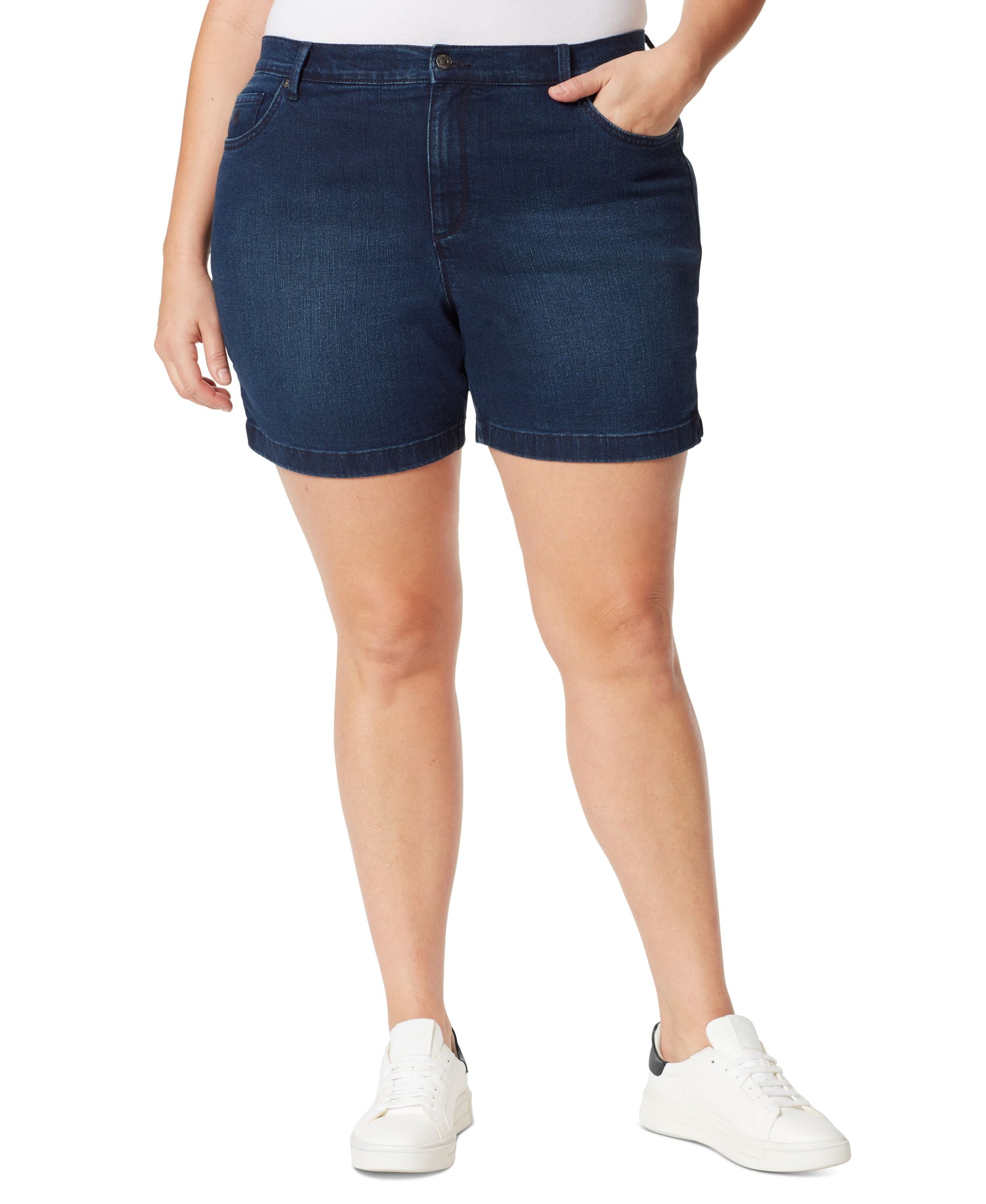 Gloria Vanderbilt Trendy Plus Size Amanda High Rise Denim Shorts