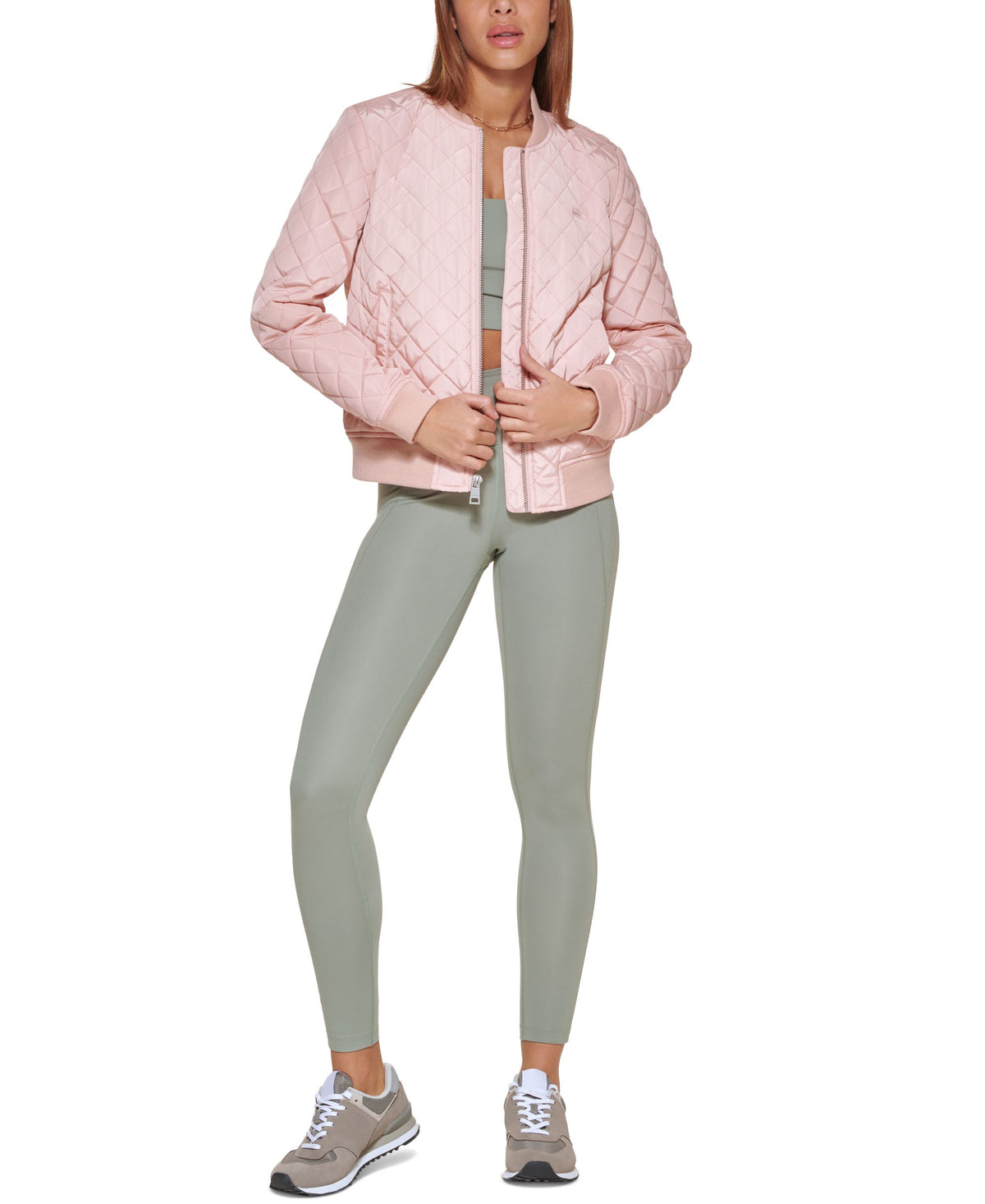 Diamond Quilted Casual Bomber Jacket