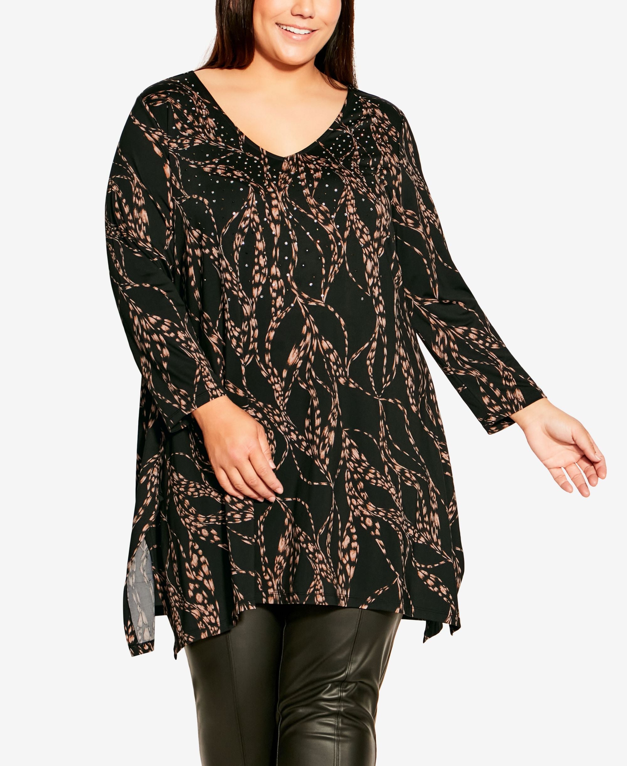Plus Size Waverly Print Tunic Top