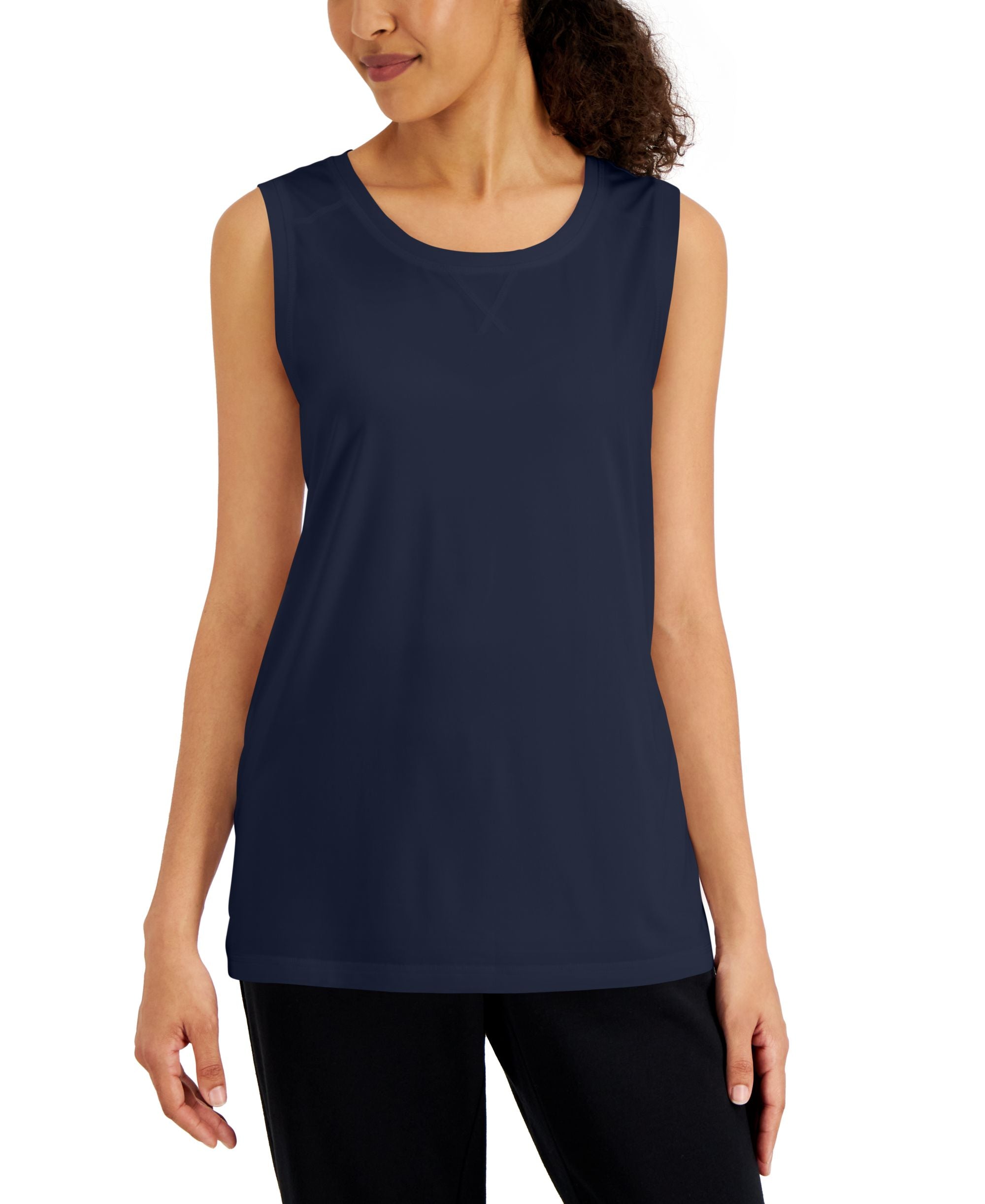 Karen Scott Womens Tunic Tank Top