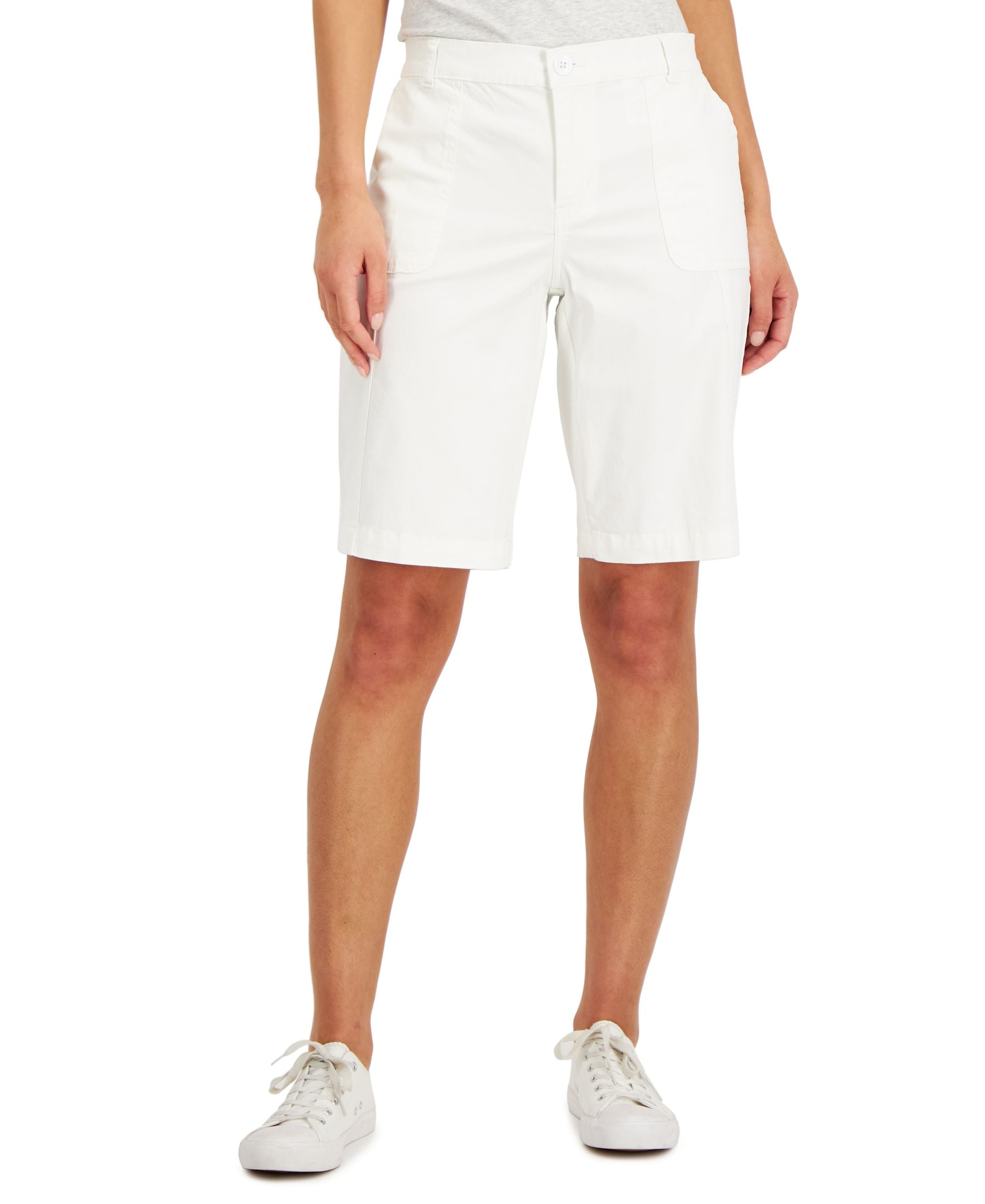 Karen Scott Womens Utility Pocket Shorts