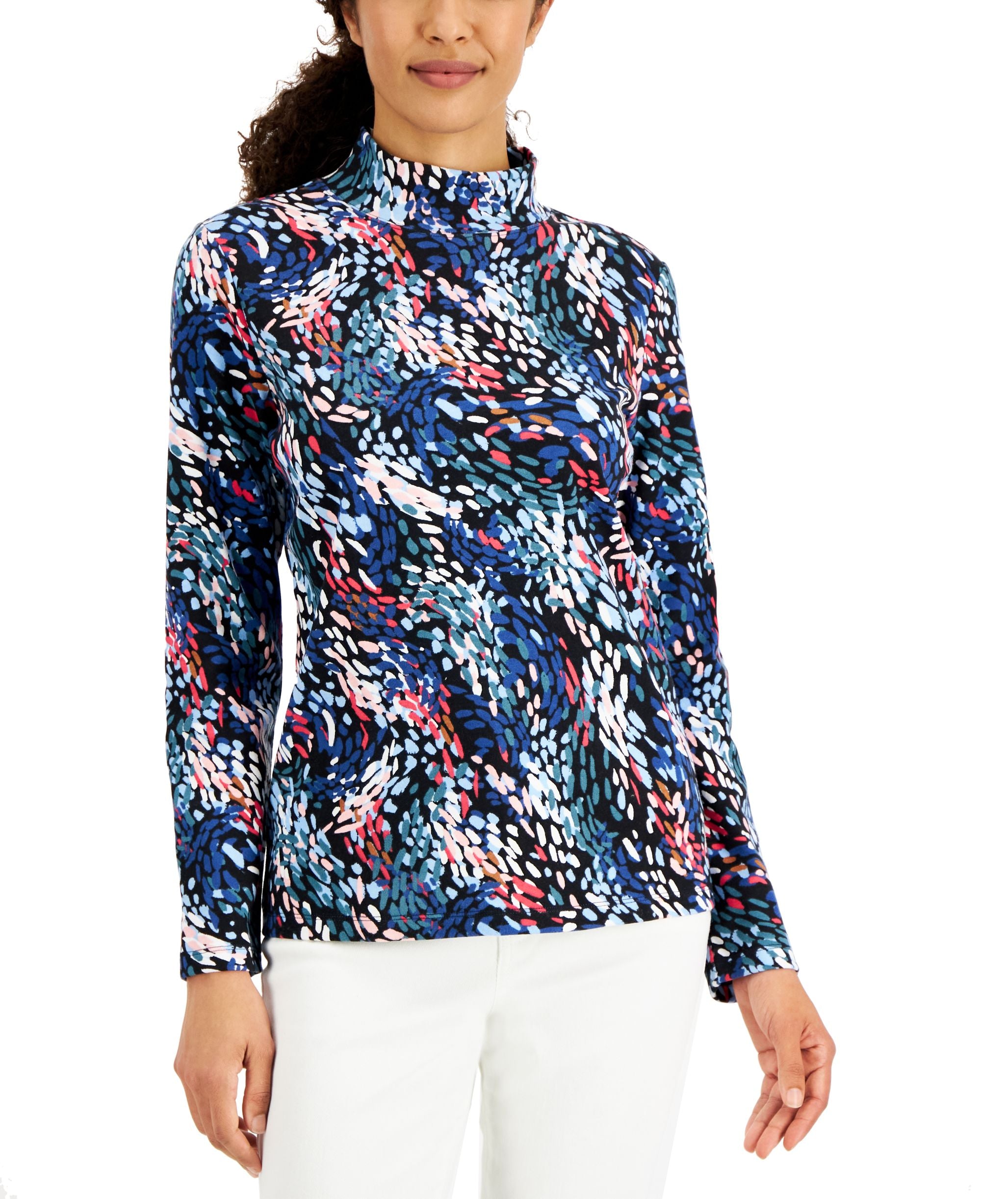 Women's Baja Winds Printed Mock-Neck Top