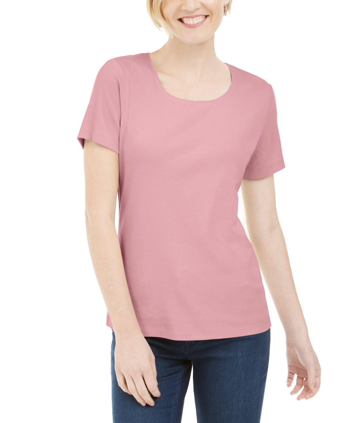 Short Sleeve Scoop Neck Top