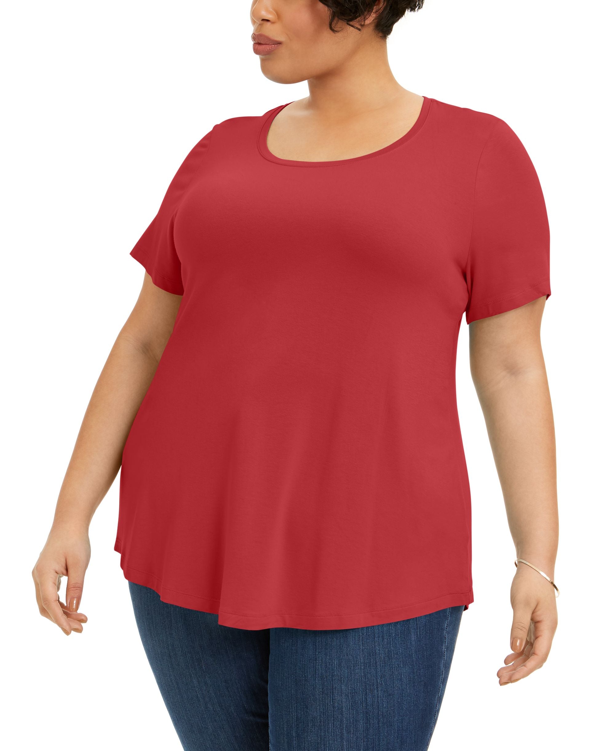 JM Collection Plus Size Short Sleeve Top