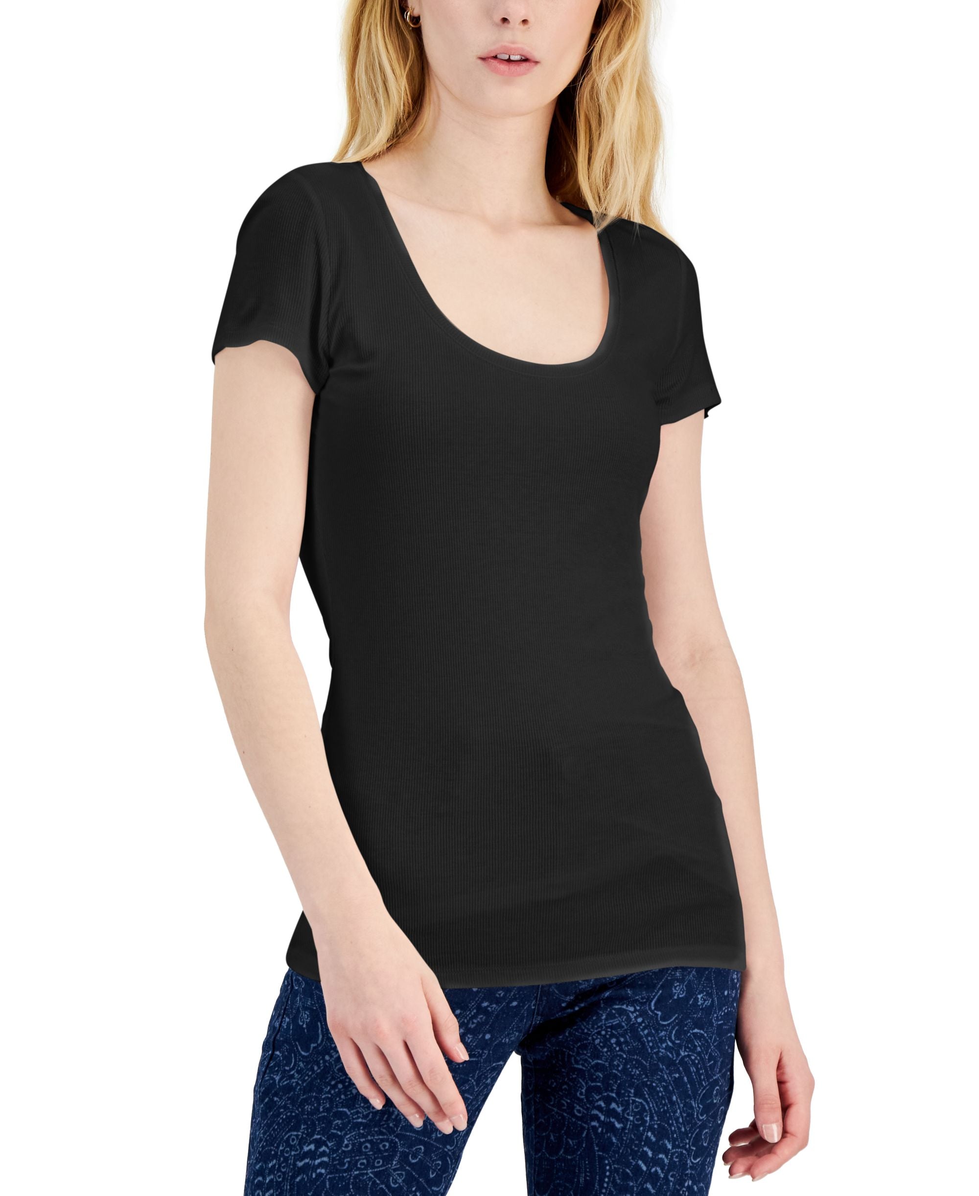 INC International Concepts Womens Scoop Neck T-Shirt