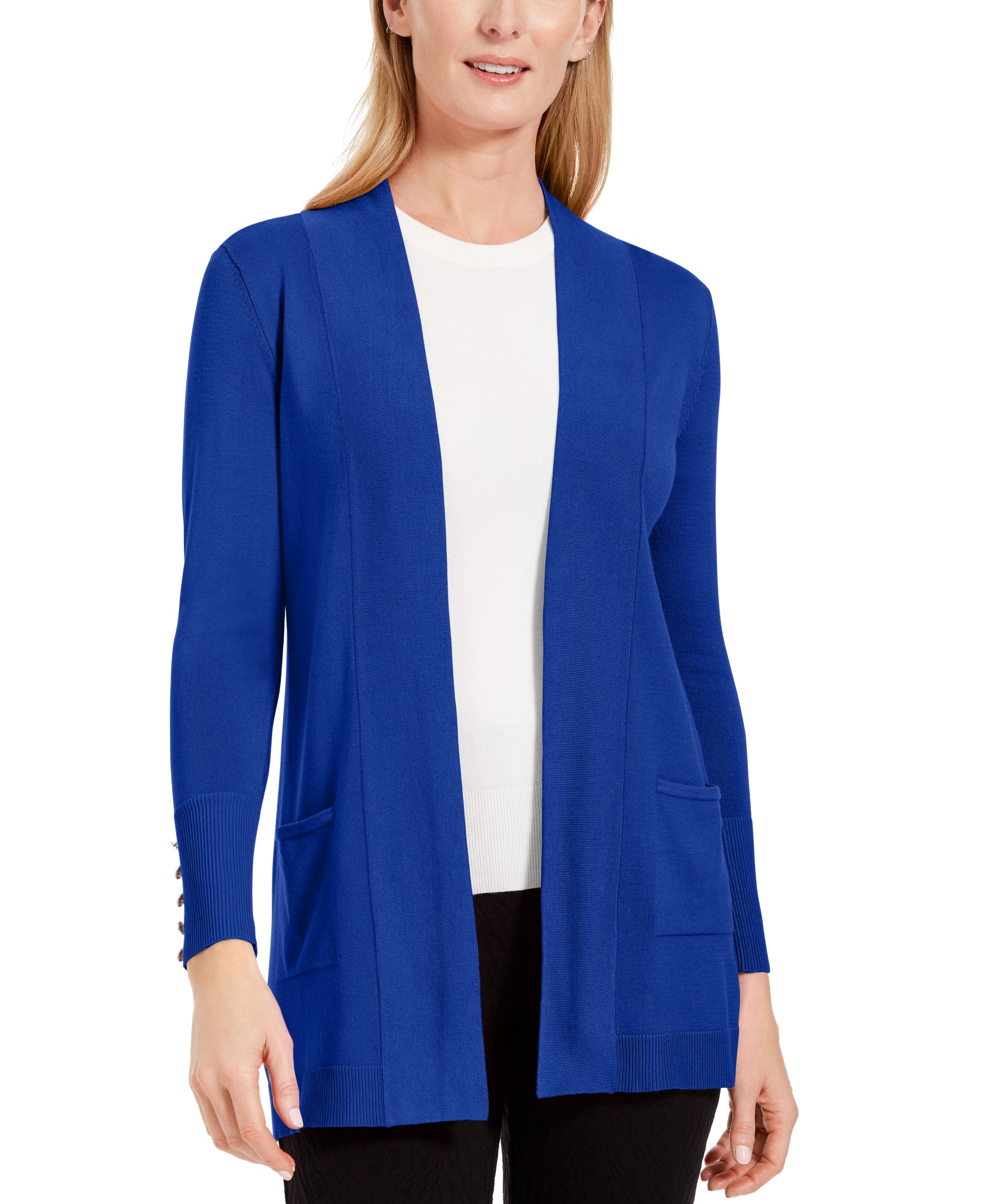 Petite Open-Front Cardigan