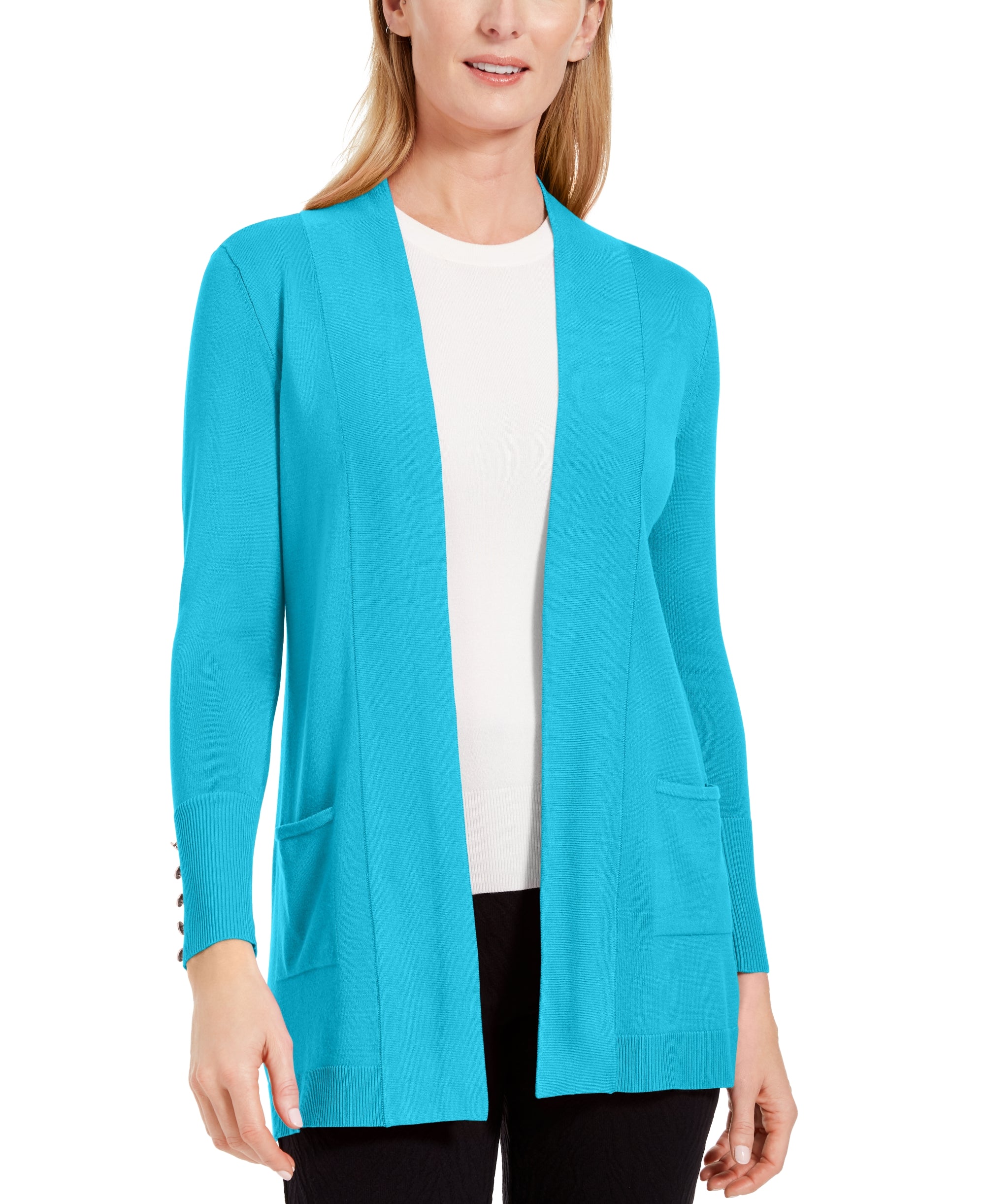 Petite Open-Front Cardigan