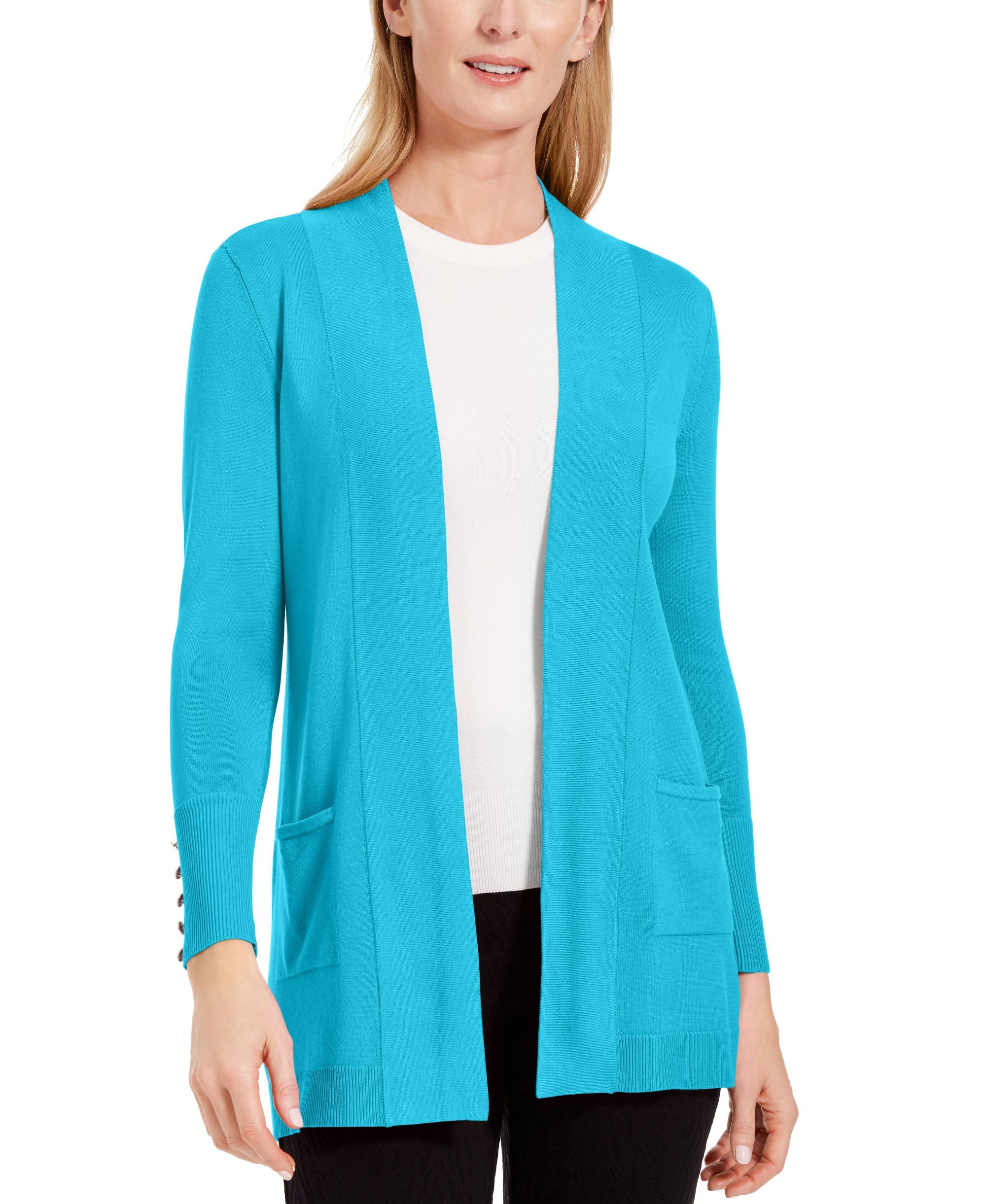 Petite Open-Front Cardigan